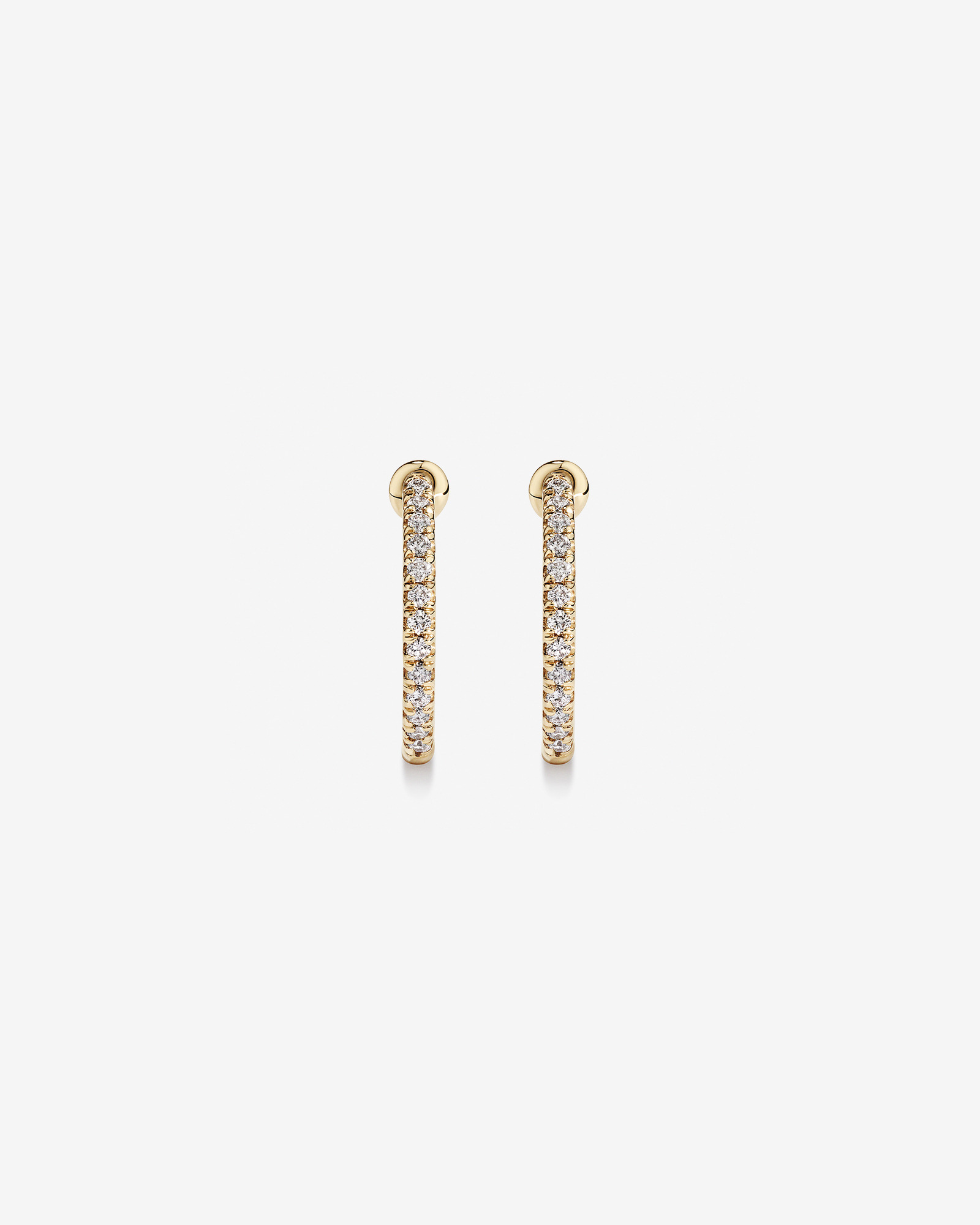 Hoop Earrings With 0.25 Carat TW Of Diamonds in 10kt Yellow Gold