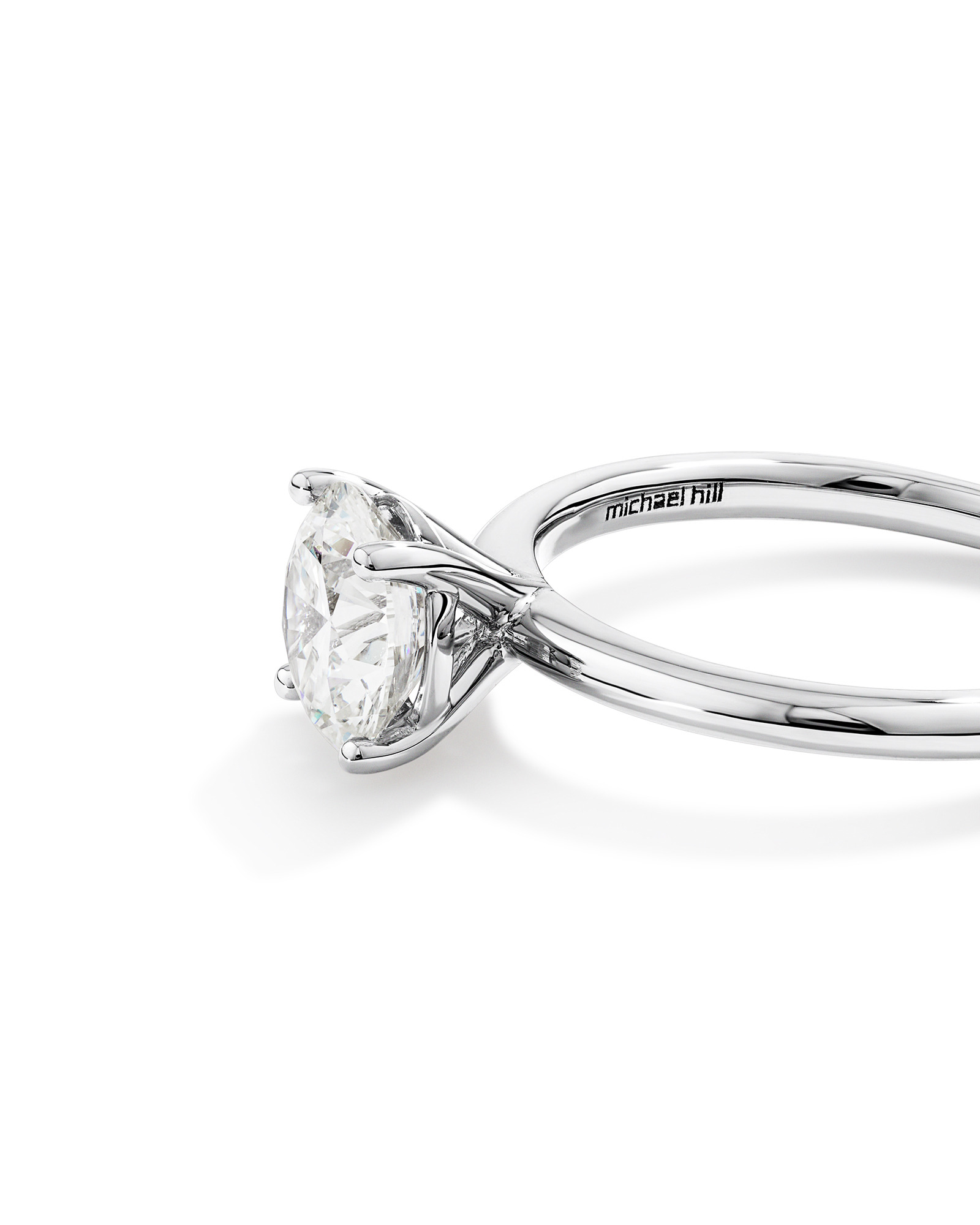 1.50 Carat TW Round Brilliant Laboratory-Grown Diamond Solitaire Engagement Ring 14kt White Gold