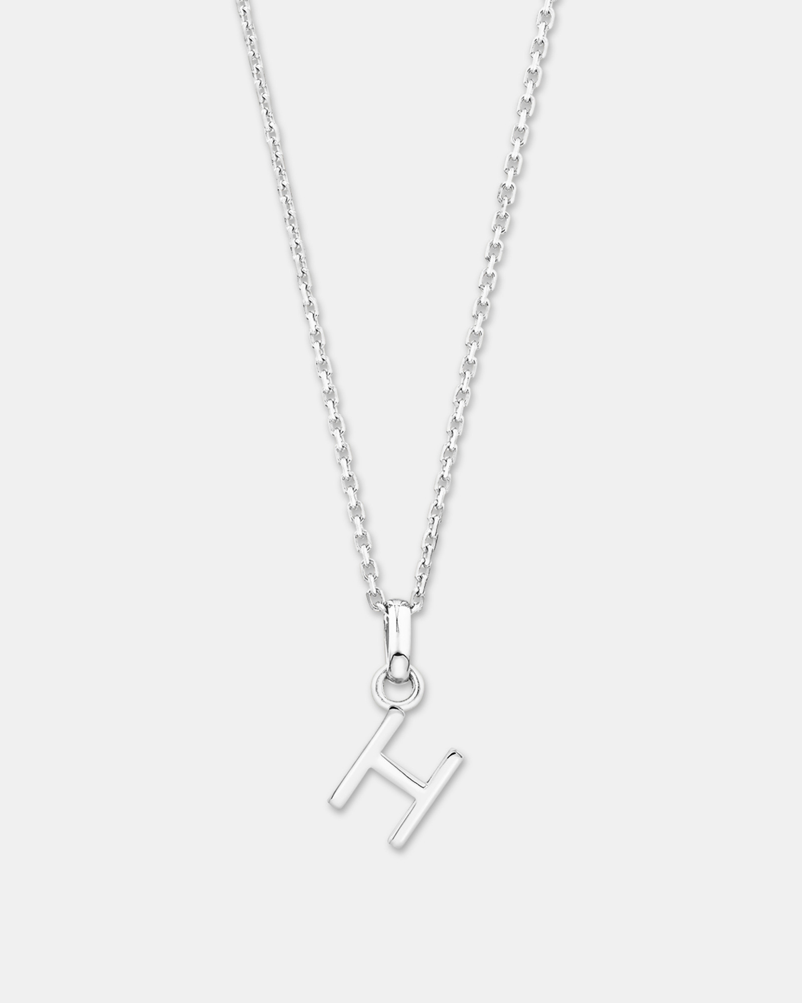 "H" Initial Pendant in Sterling Silver