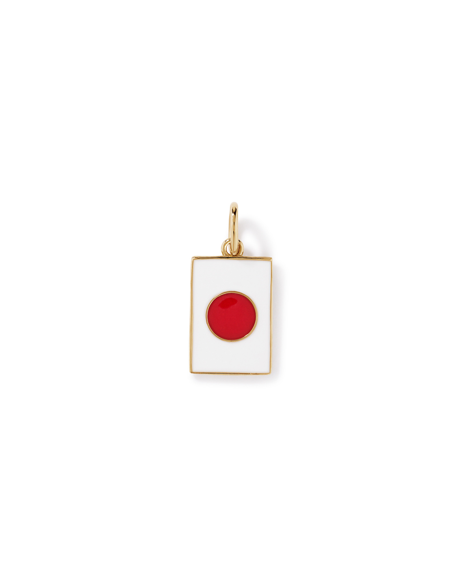 Pendentif du drapeau japonais en vermeil 18 kt