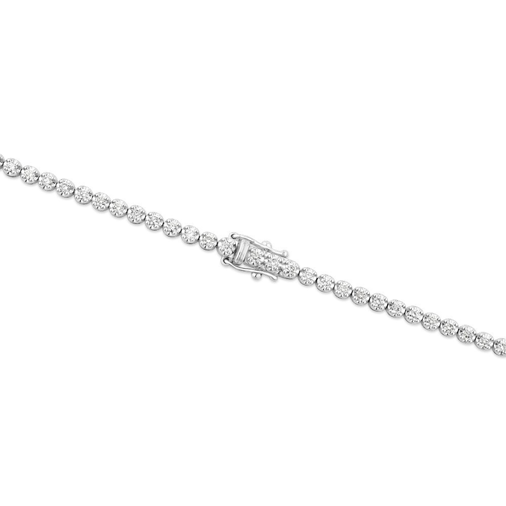Carat TW Laboratory-Grown Diamond Tennis Necklace set in 10kt Gold