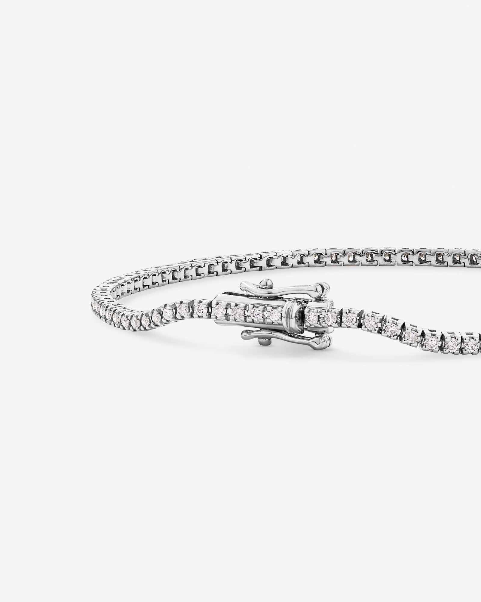 Bracelet de Tennis de 1,00 Carat TW en Diamant en Or Blanc 10kt