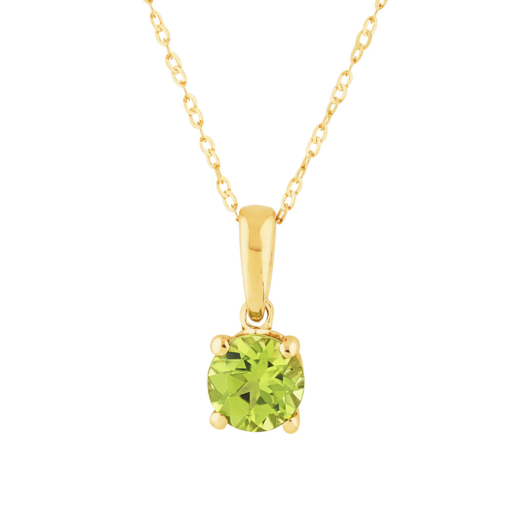 Pendant with Peridot in 10kt Yellow Gold