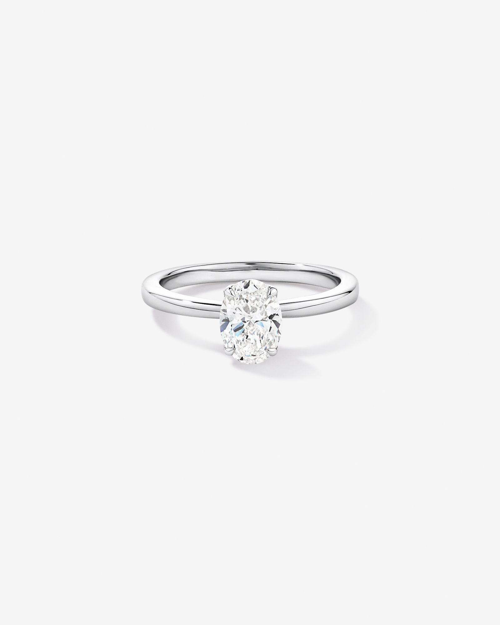Carat TW Oval Solitaire Ring in Recycled Platinum