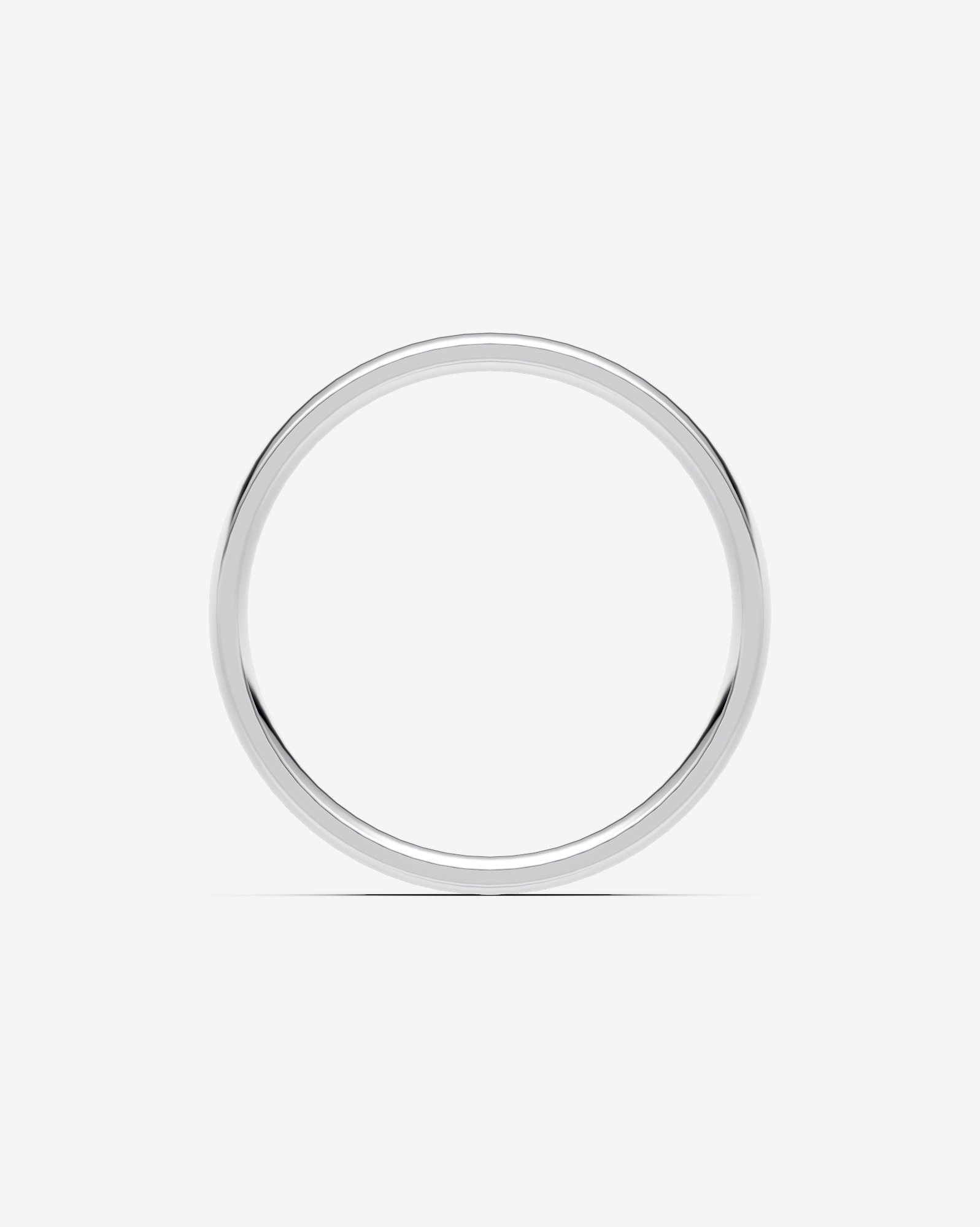 Alliance demi-jonc légère de 5 mm en platine