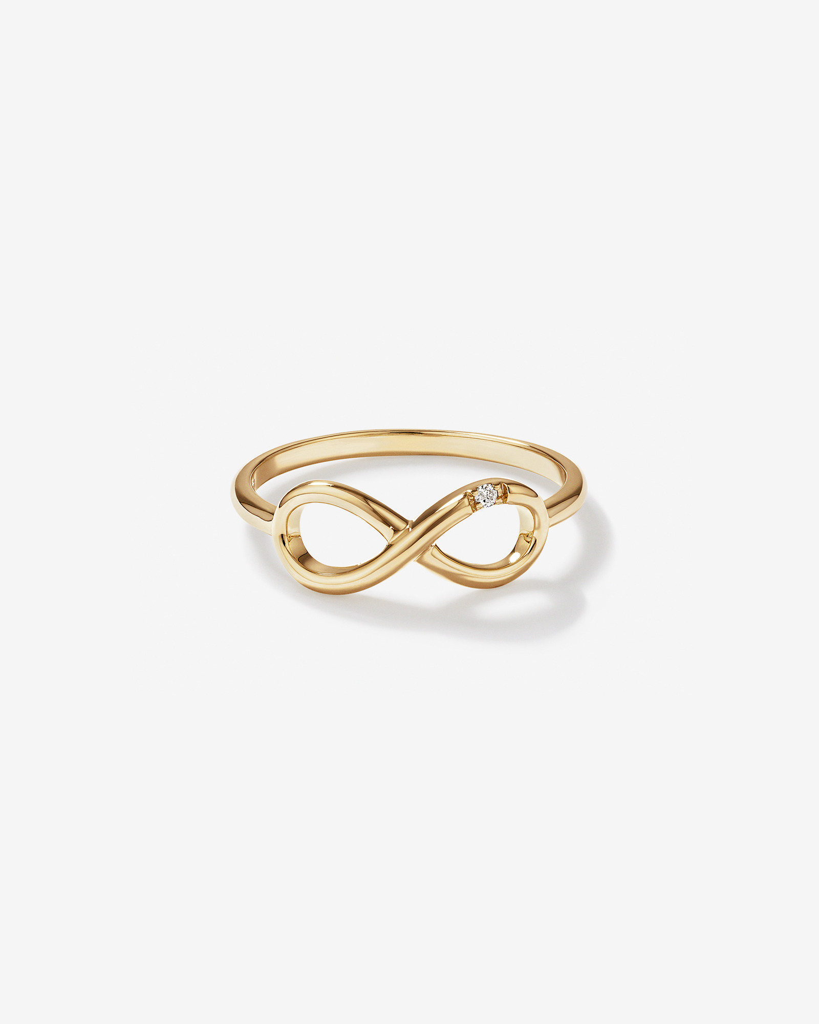 Diamond Accent Infinity Ring in 10kt Yellow Gold