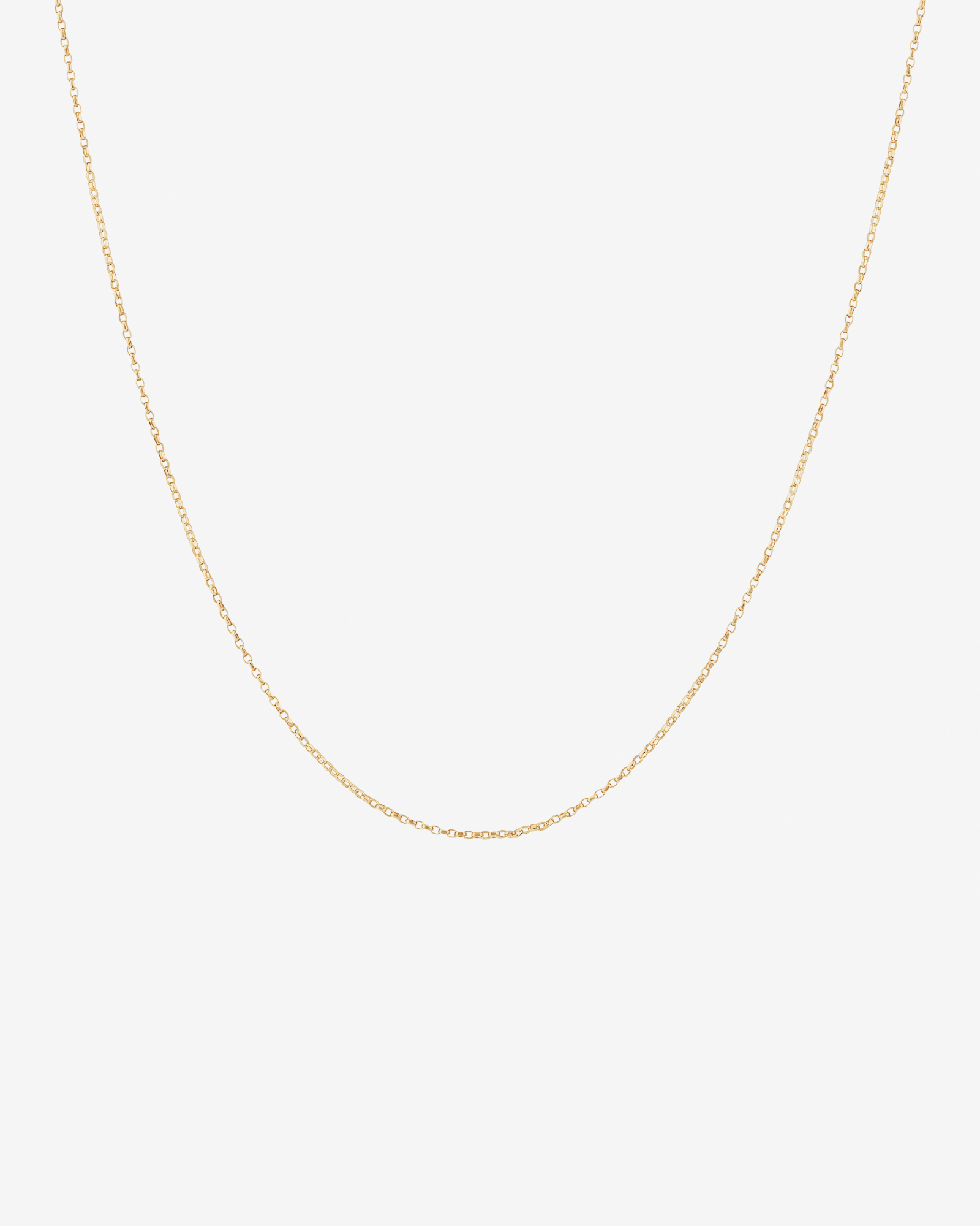Chaîne belcher à taille diamant de 50 cm en or jaune 18 K, largeur de 1 mm