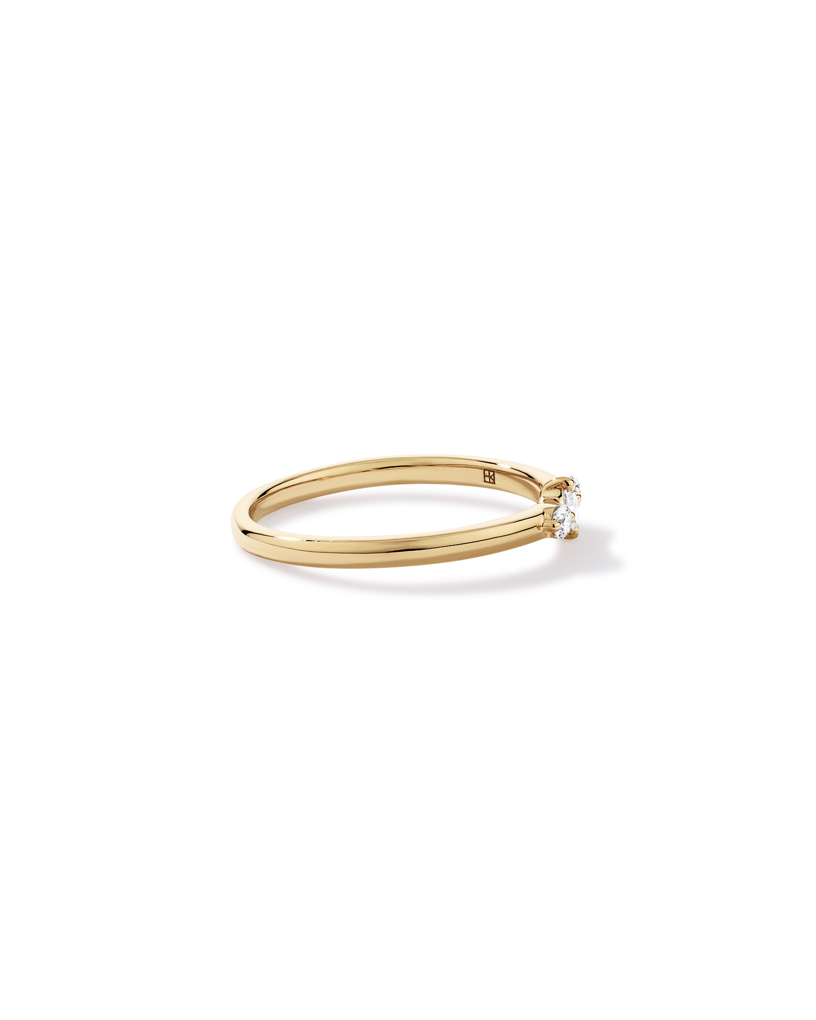 Carat TW Laboratory-Grown Diamond Stacker Ring 10kt Yellow Gold