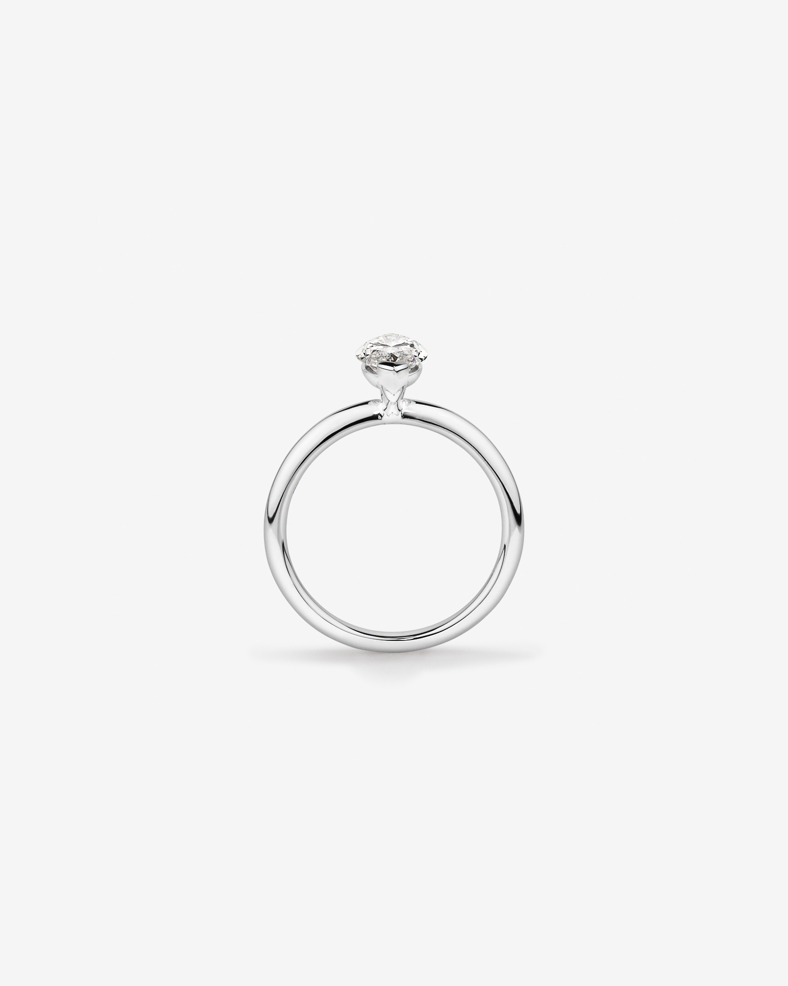 1.25 Carat TW Marquise Laboratory-Grown Diamond Solitaire Engagement Ring 14kt White Gold