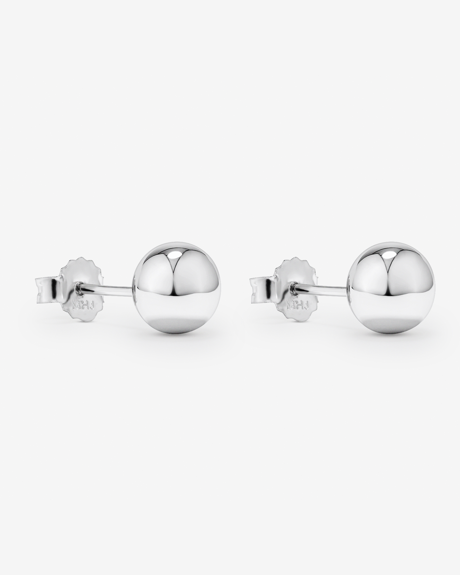 8mm Ball Stud Earrings in Sterling Silver