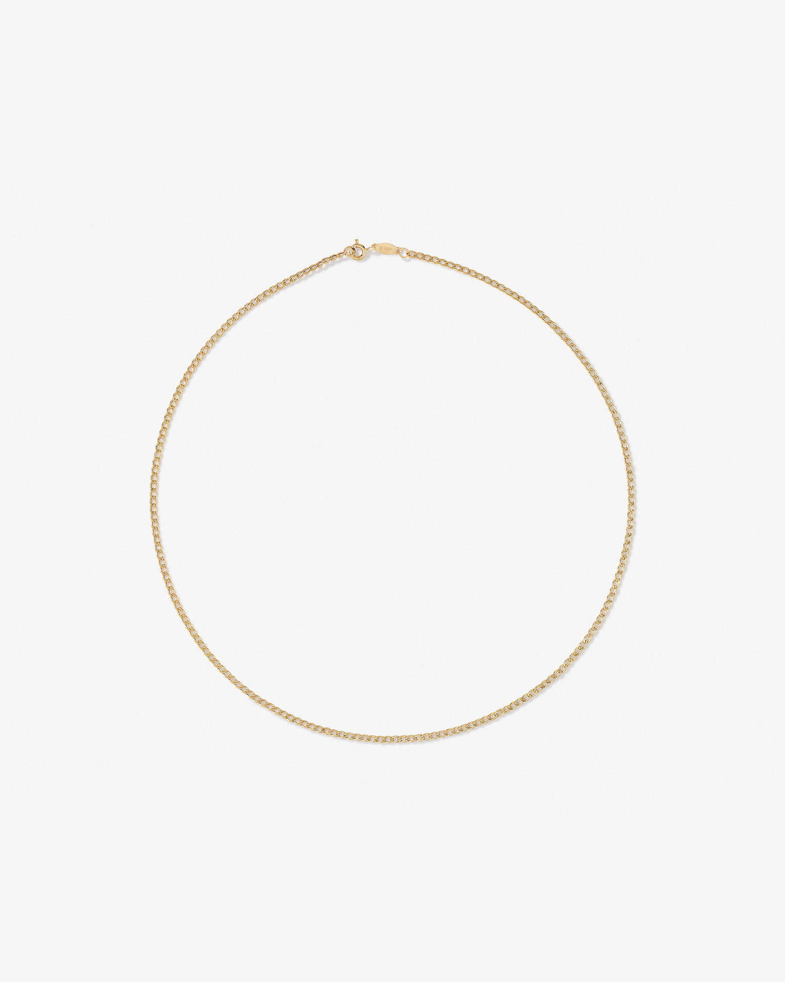 45cm (18") Hollow Curb Chain in 10kt Yellow Gold