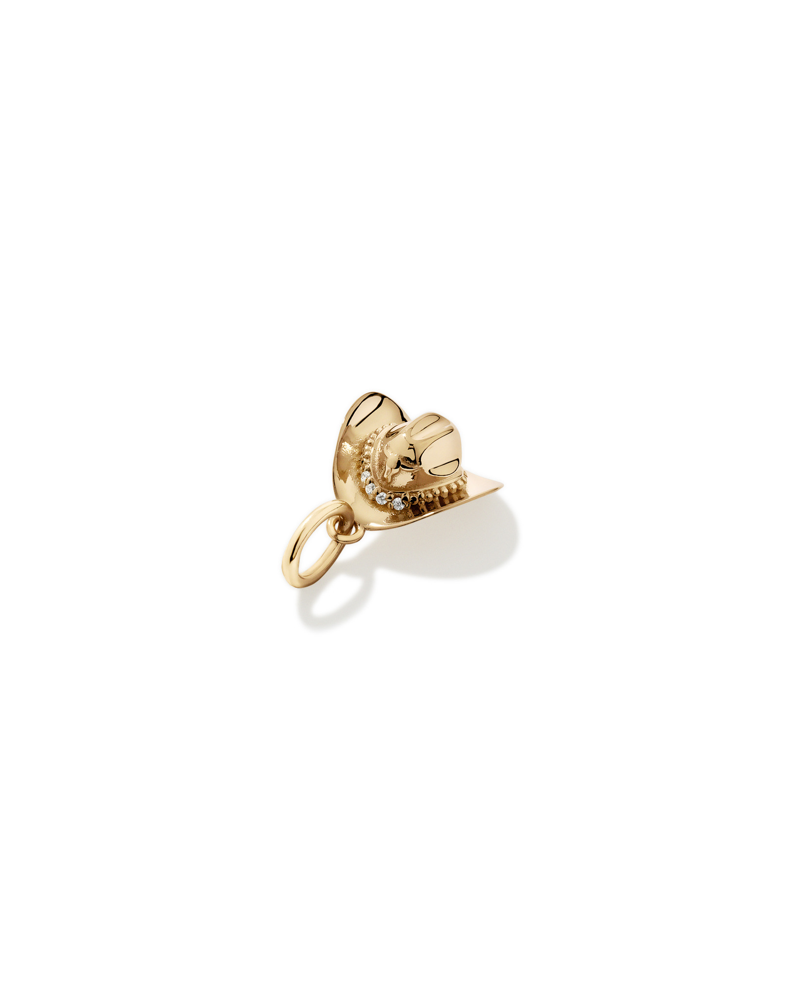Cowboy Hat Pendant in 18kt Vermeil with Cubic Zirconia
