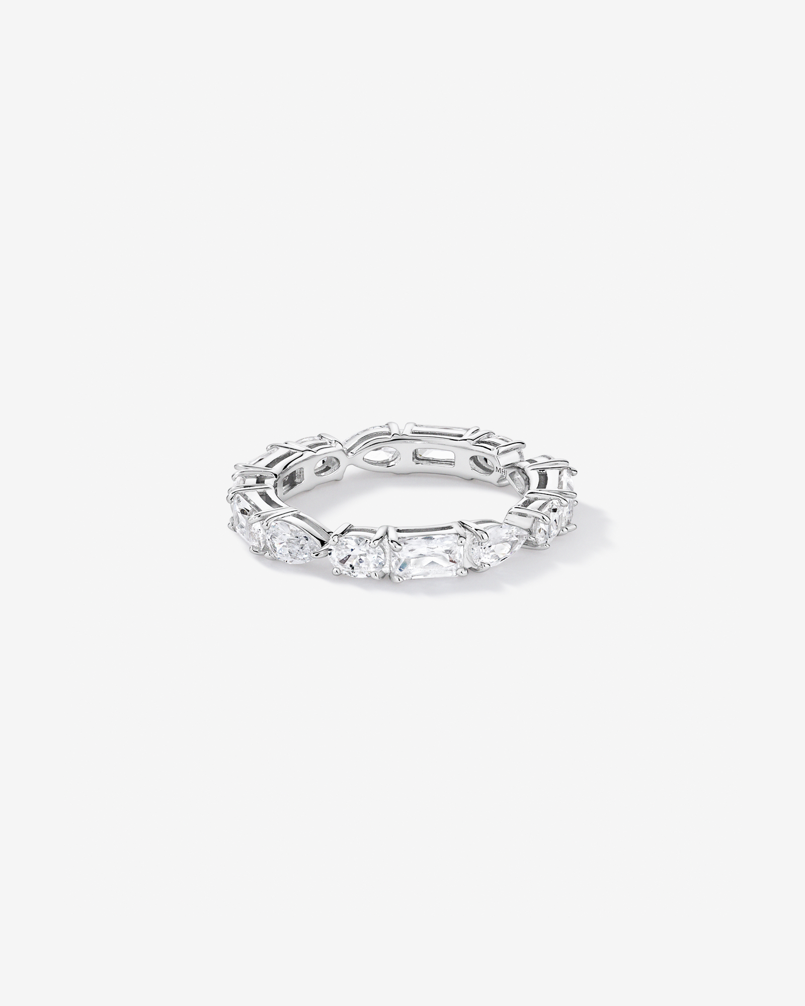 Multi-Stone Cubic Zirconia Eternity Ring in Sterling Silver