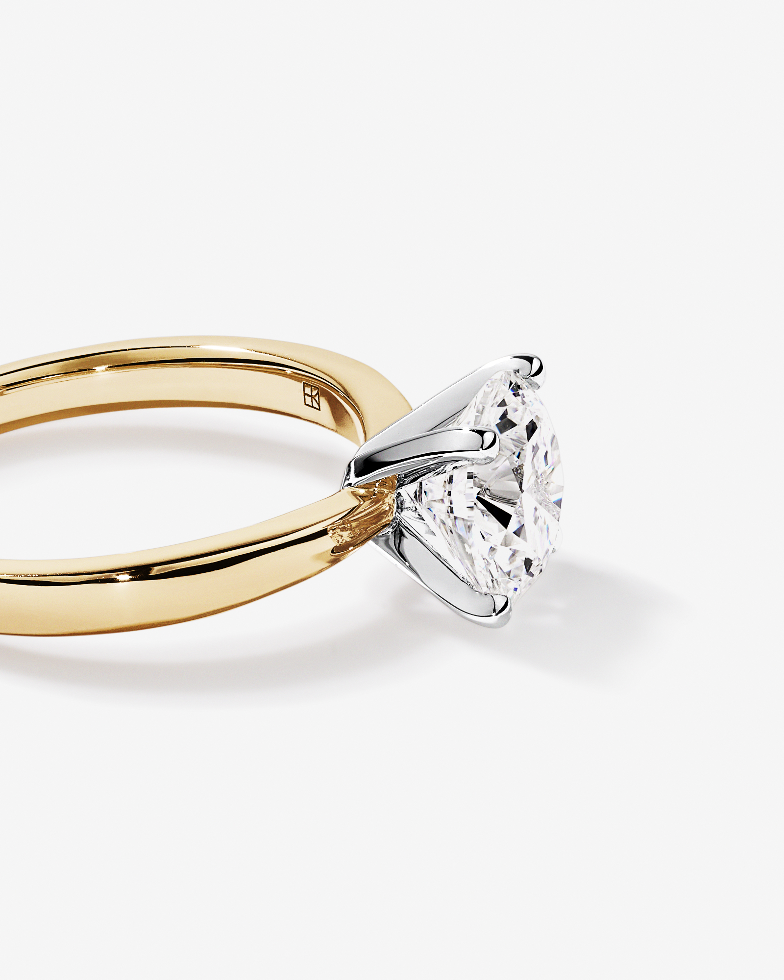 2.00 Carat TW Round Brilliant Lab-Grown Diamond Solitaire Engagement Ring 14kt Yellow and White Gold