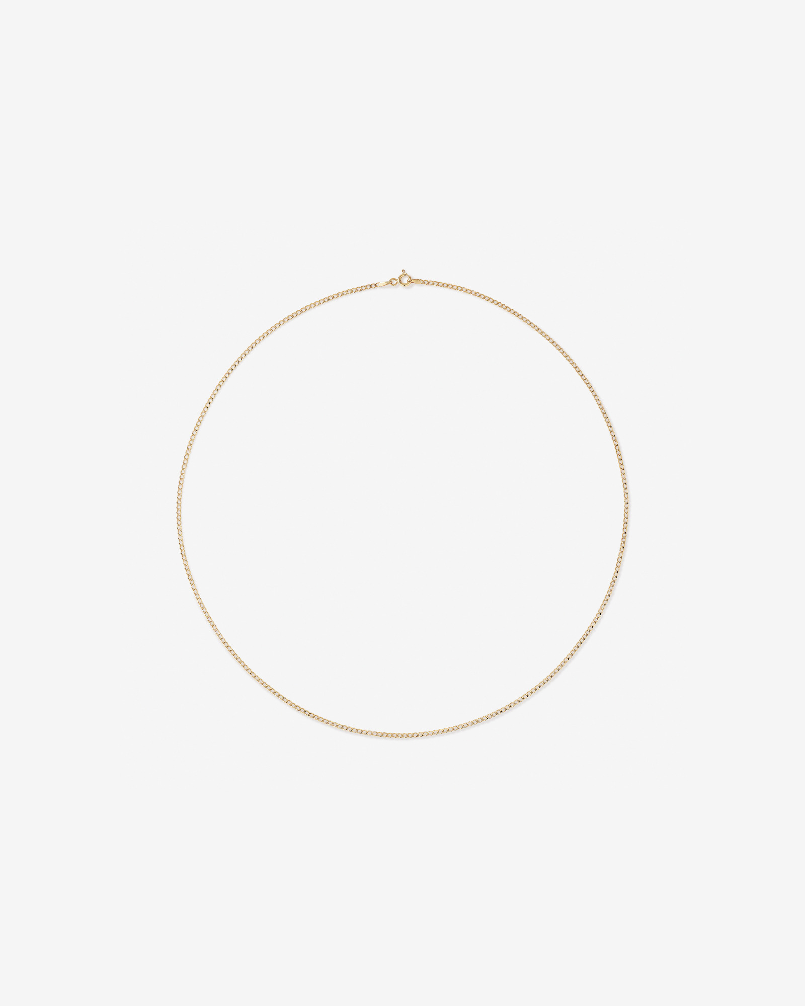 50cm (20") 1.96mm Width Semi Solid Curb Chain in 10kt Yellow Gold