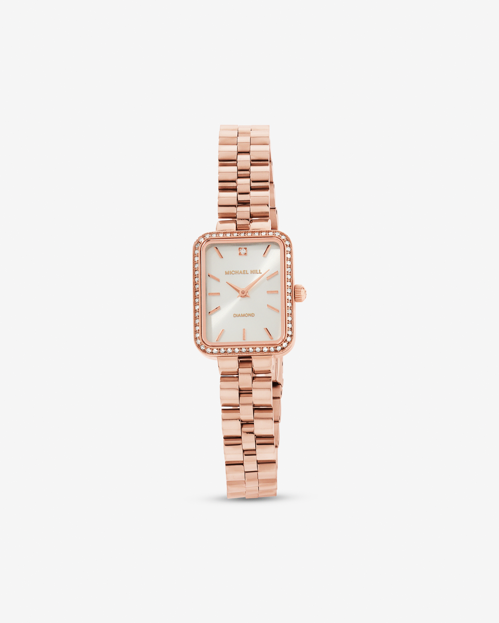 Women's 0.20 Carat TW Diamond Bezel Watch in Rose Tone Stainless Steel