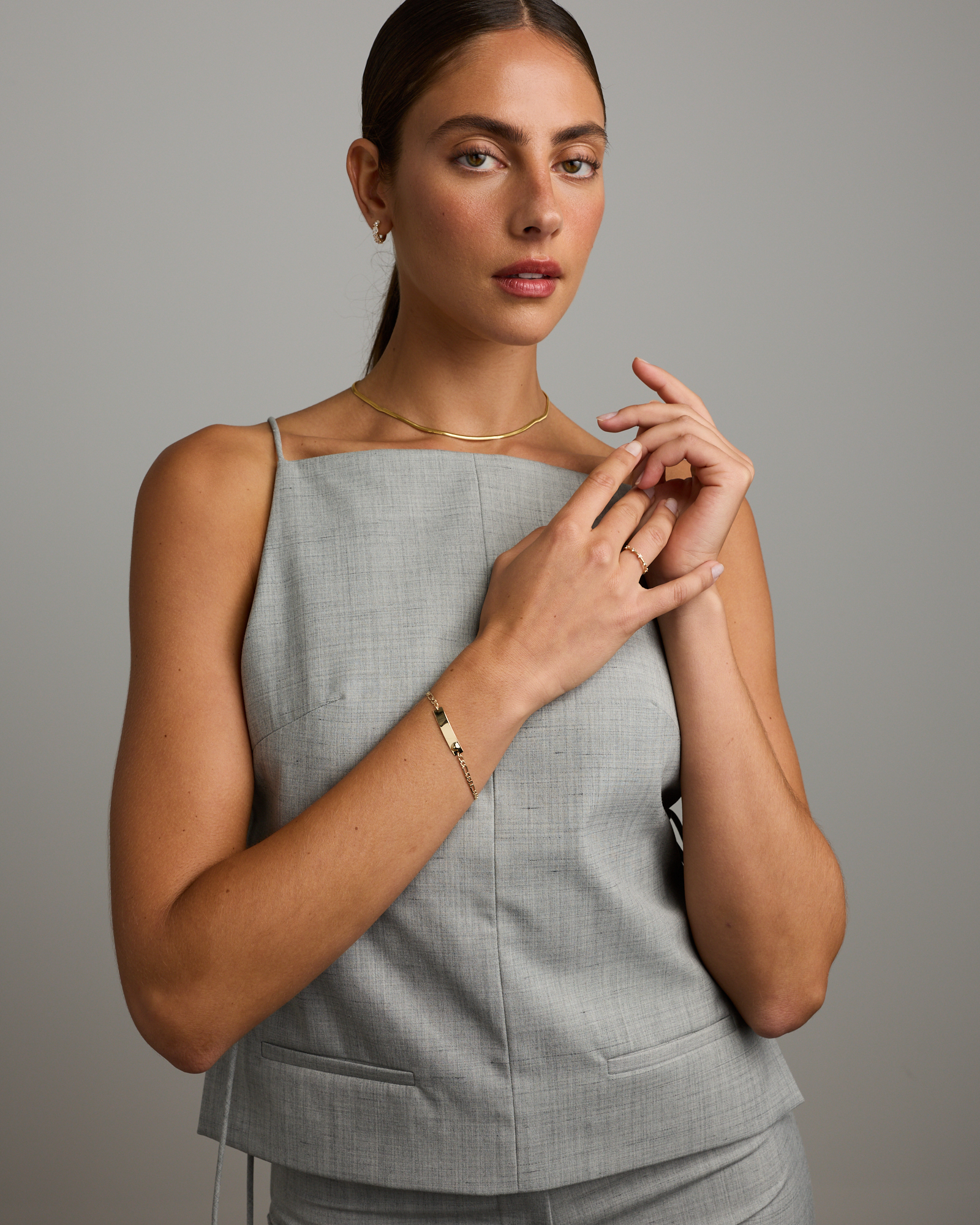 Engravable ID Bracelet in 10kt Yellow Gold