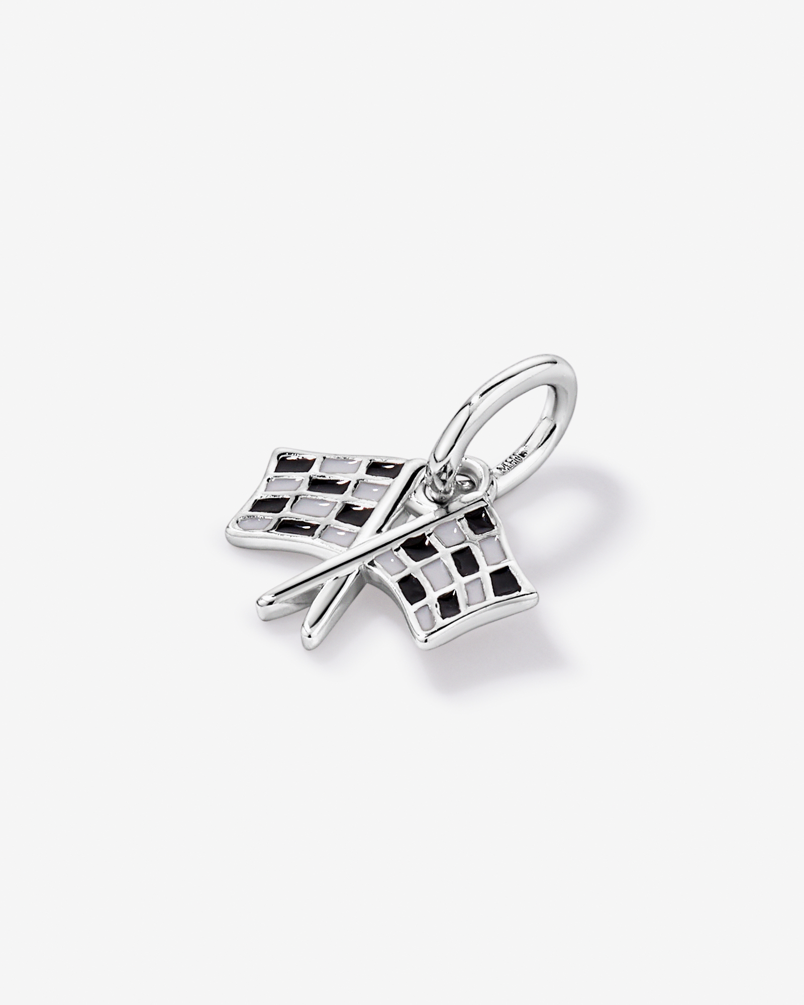 Racing Flags Pendant in Sterling Silver