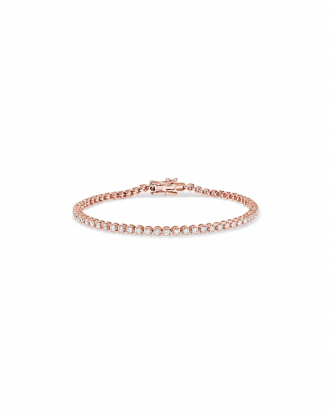 Carat TW Laboratory-Grown Diamond Tennis Bracelet set in 10kt White Gold