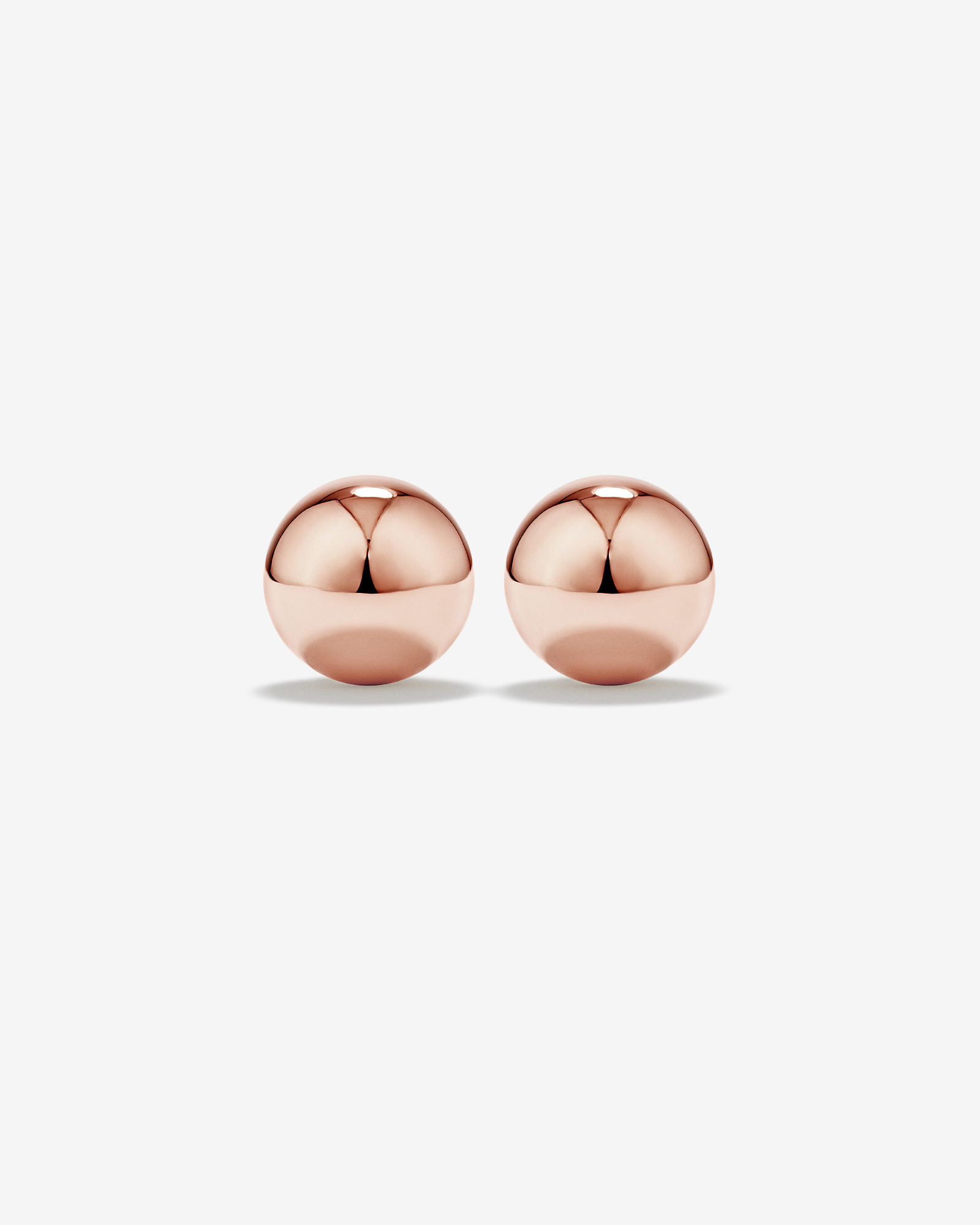 7mm Ball Stud Earrings in 10kt Rose Gold