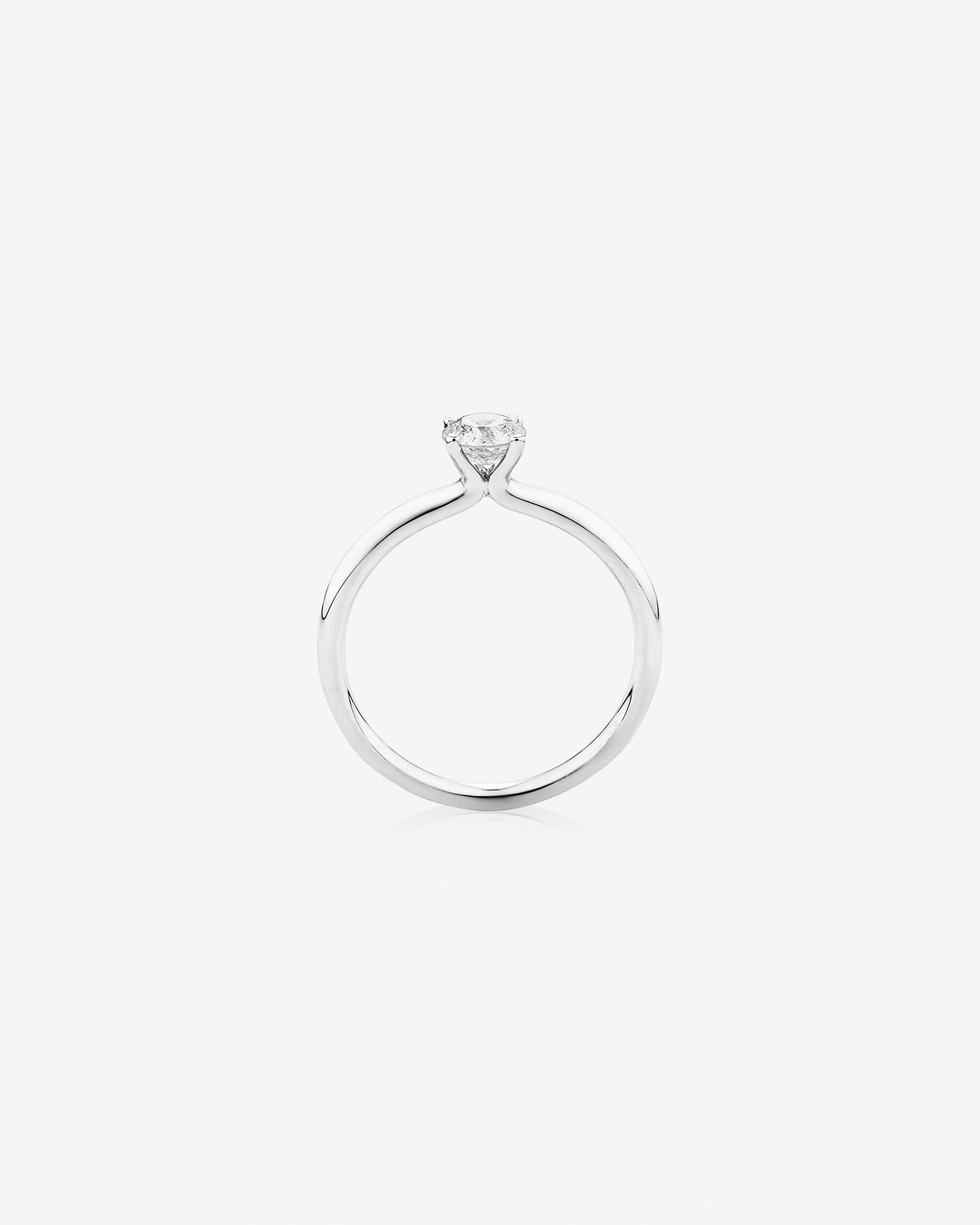 Solitaire Engagement Ring with 0.50 Carat TW of Diamonds in 14kt White Gold