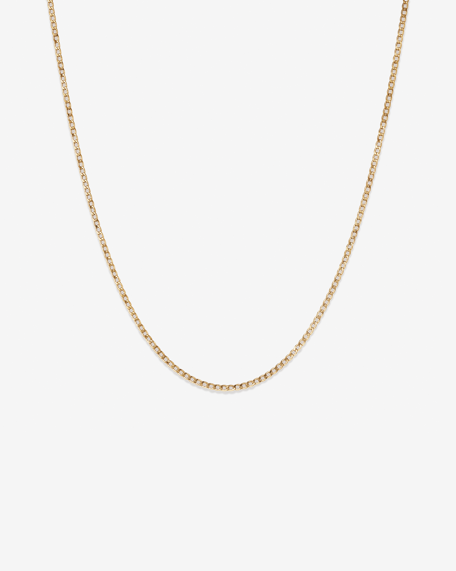 45cm (18") Hollow Curb Chain in 10kt Yellow Gold