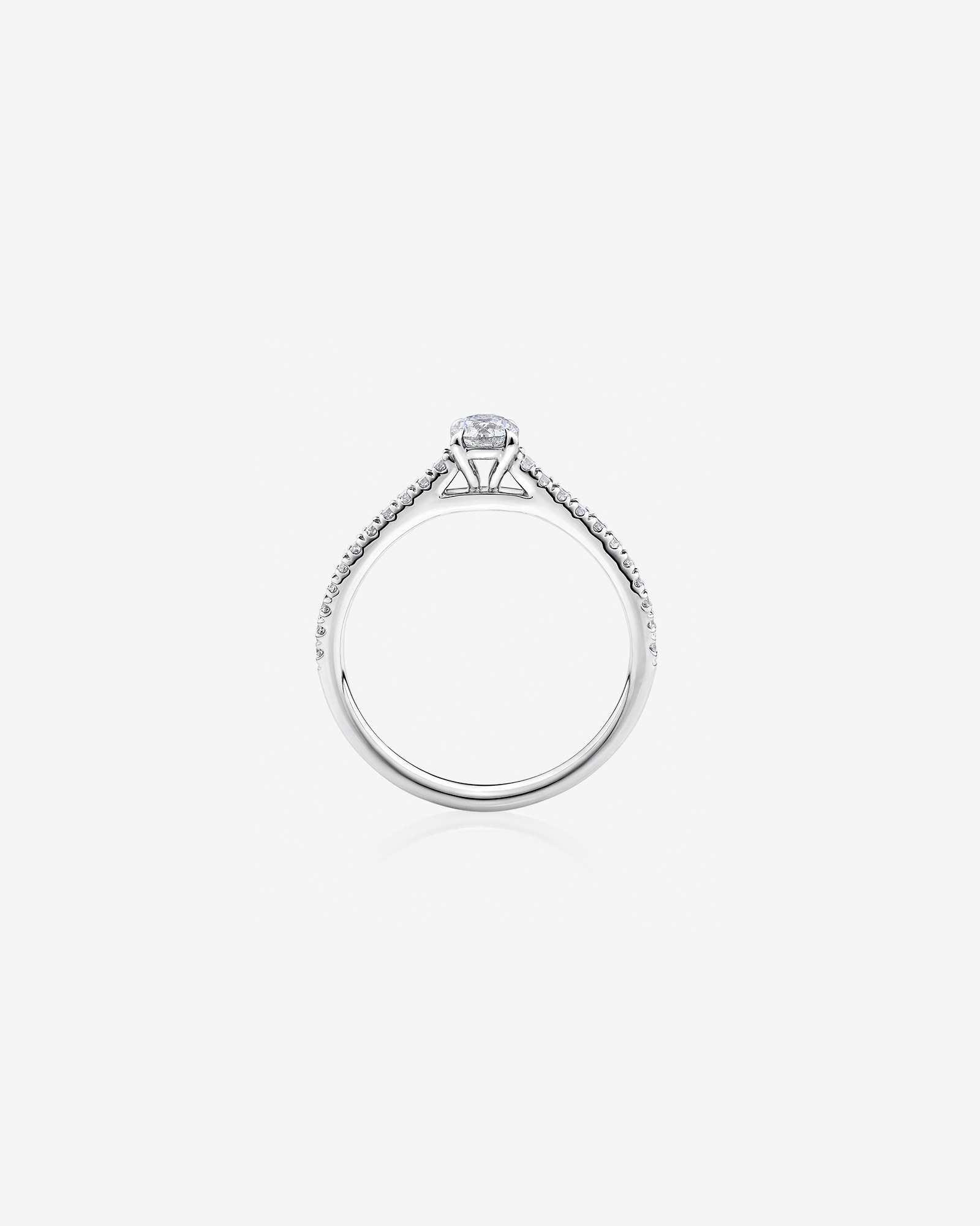 Engagement Ring with 1/2 Carat TW of Diamonds in 14kt White Gold