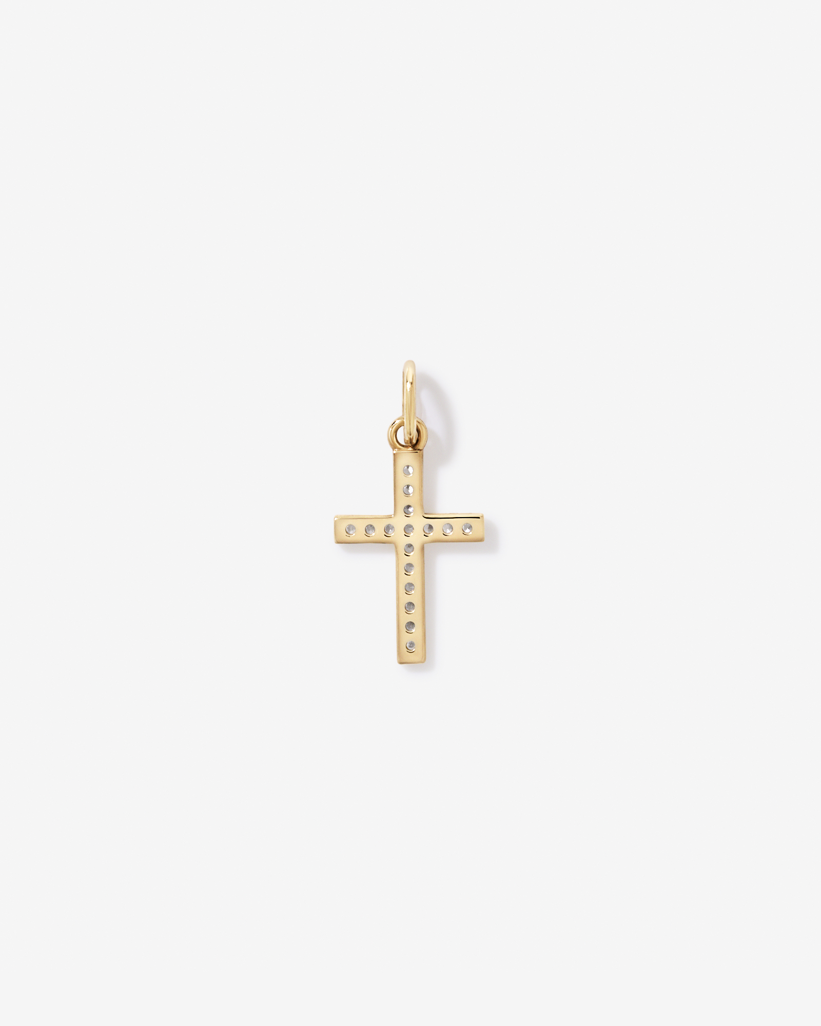 Cross Pendant with Cubic Zirconia in 10kt Yellow Gold