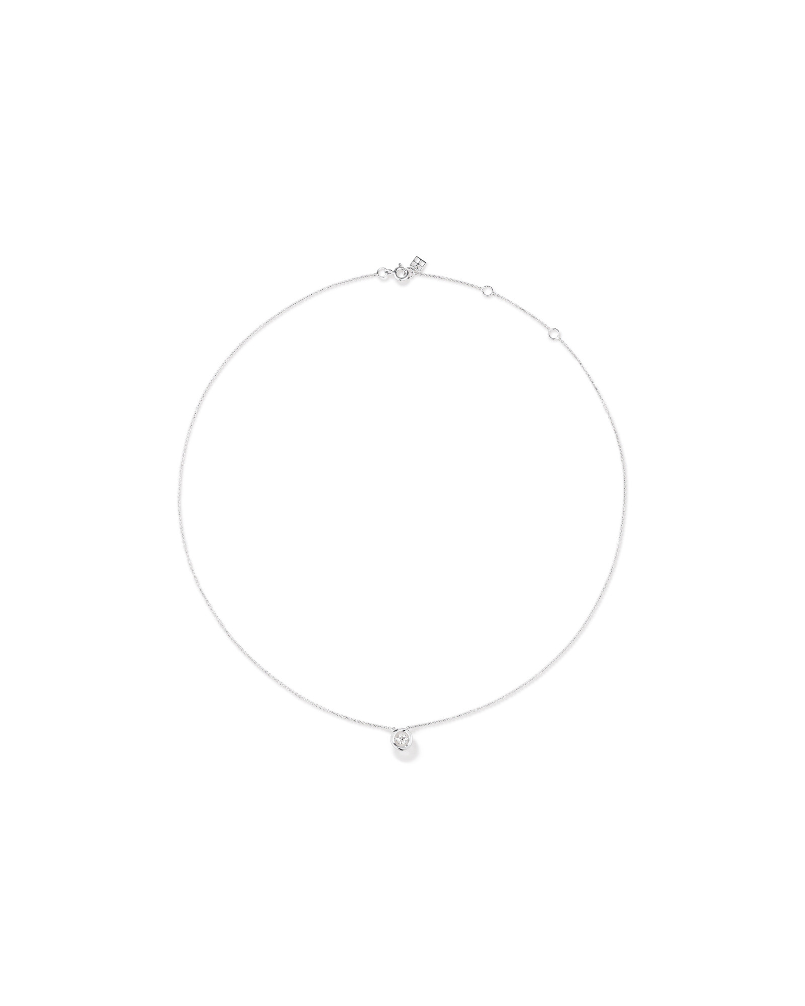 Lume Lab Round Pendant with 0.10 Carat TW of Laboratory-Grown Diamonds in Sterling Silver