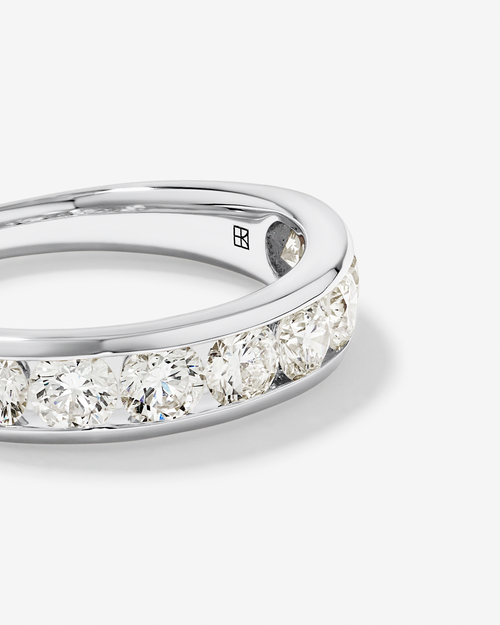 1.50 Carat TW Round Brilliant Laboratory-Grown Diamond Channel Set Wedding Ring 10kt Gold