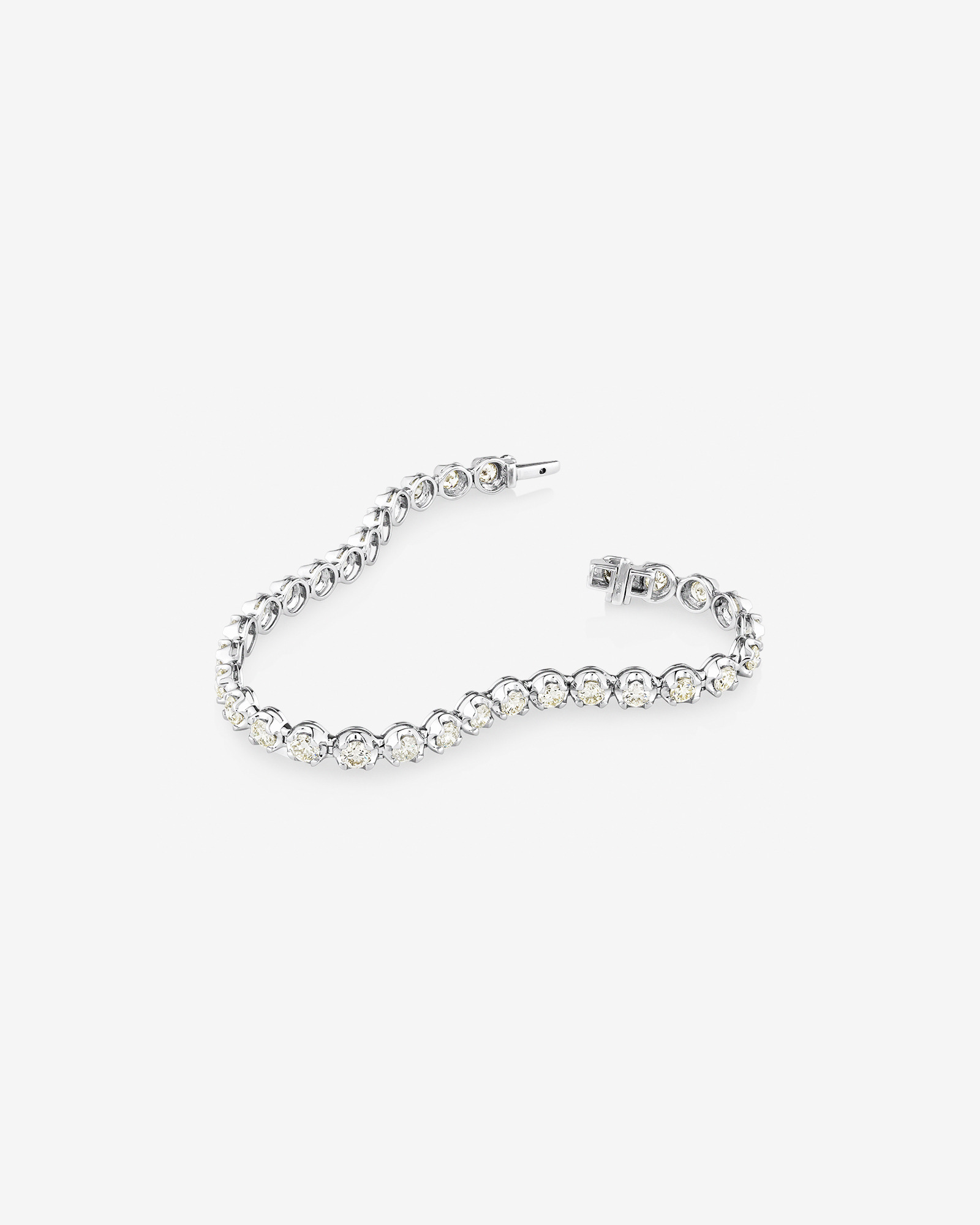 Bracelet de tennis en diamants de 6,00 carats TW en or blanc 14 ct
