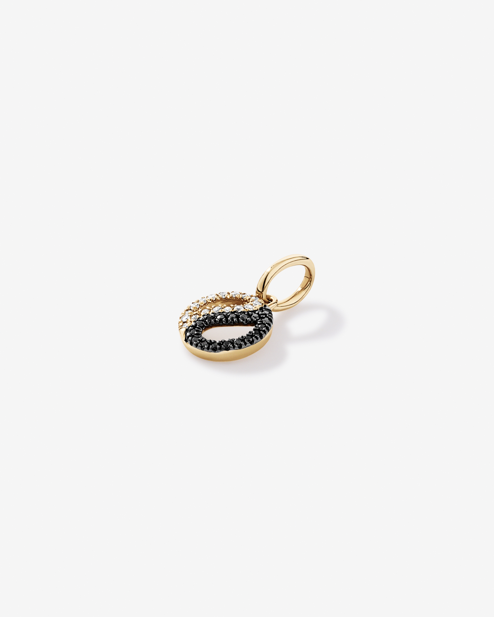 Diamond Ying & Yang Pendant in 10kt Yellow Gold