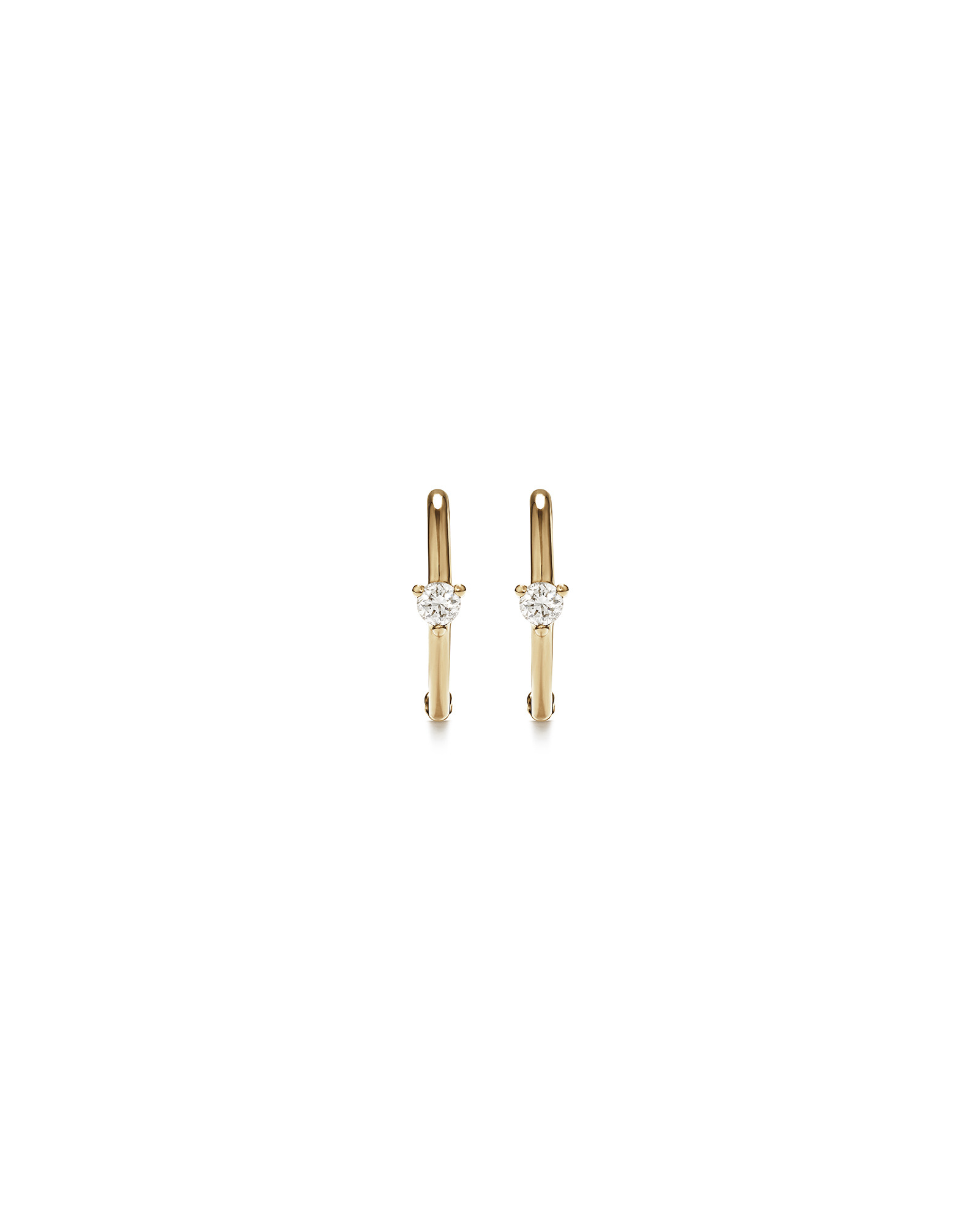 Diamond Accent Sleeper Earrings 10kt Yellow Gold