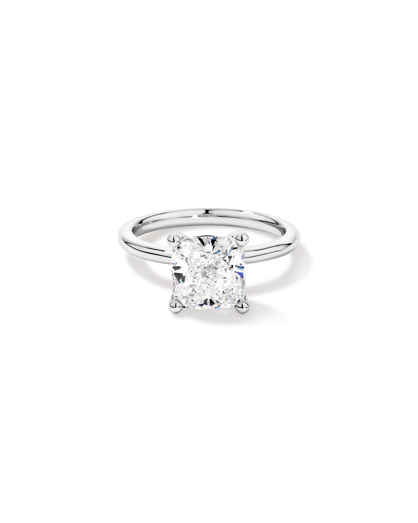 3.00 Carat TW Cushion Cut Laboratory-Grown Diamond Solitaire Engagement Ring Platinum