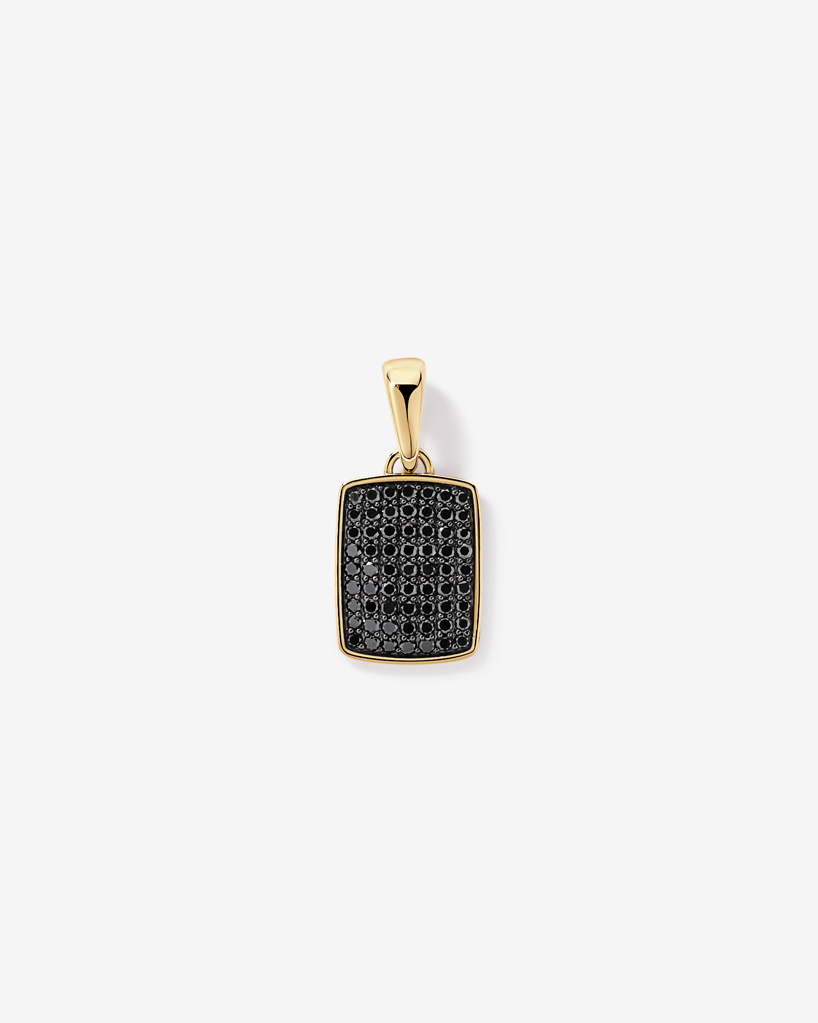 Pendentif en diamant noir TW 1,00 carat en or jaune 10 carats
