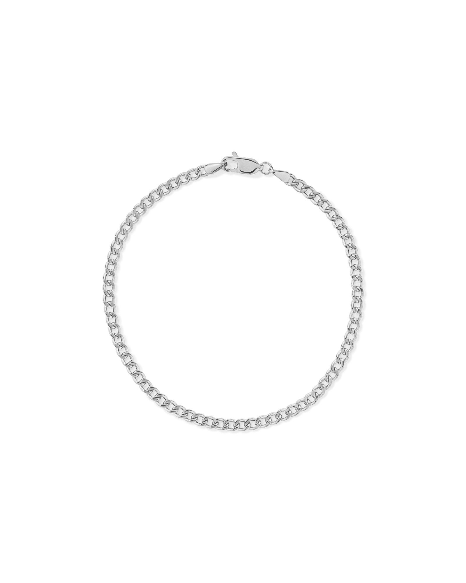 21cm (20") 2.95mm Width Semi Solid Diamond Cut Curb Bracelet in 10kt Gold