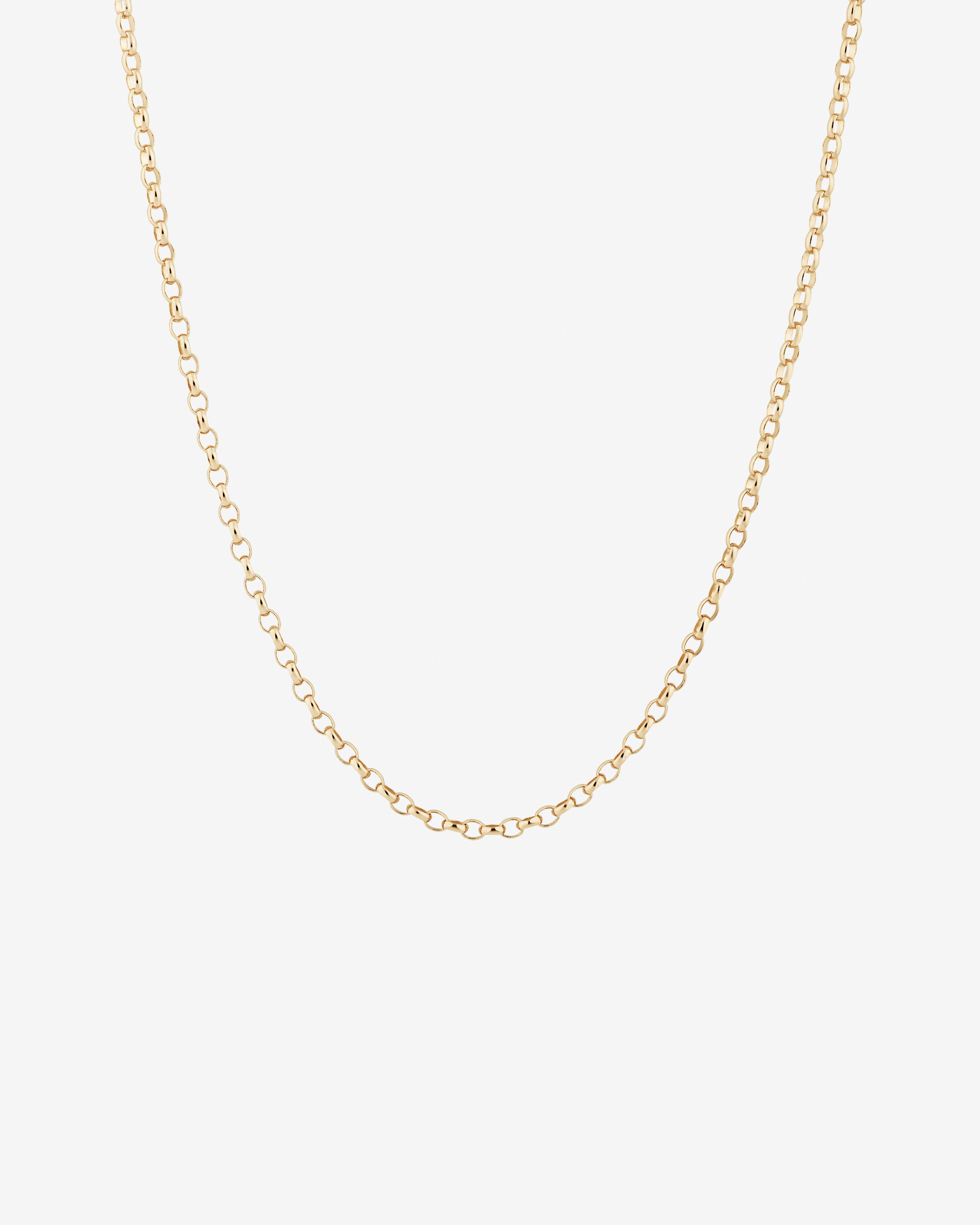 50cm (20") Oval Belcher Chain in 10kt Yellow Gold