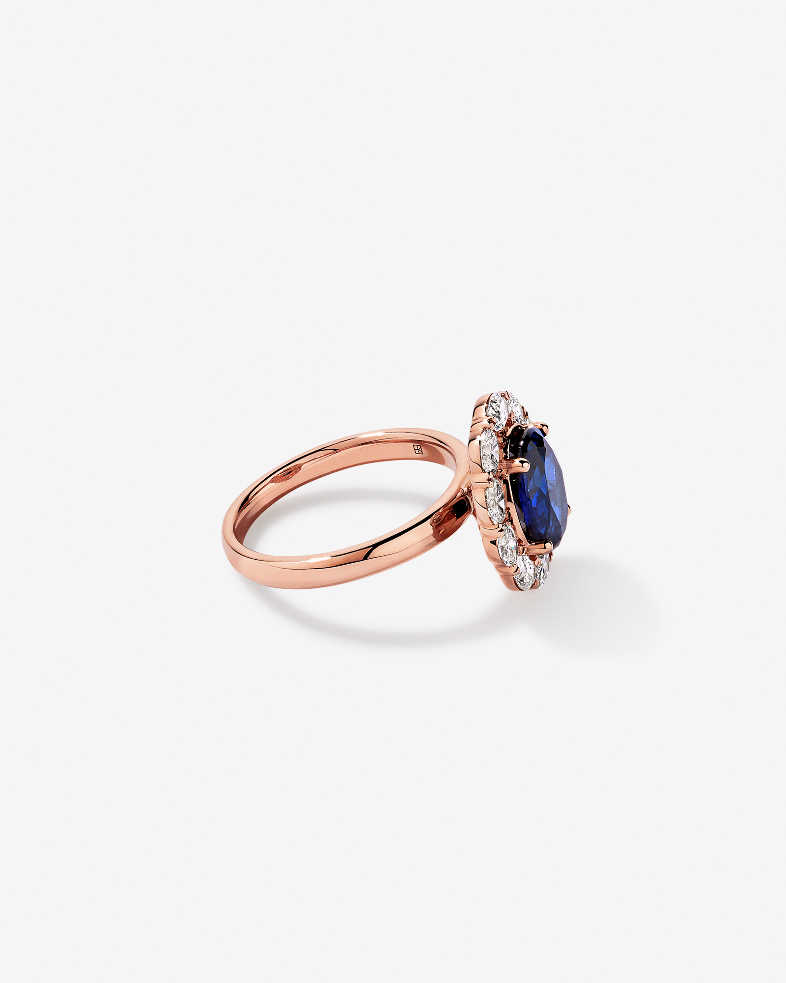 Created Sapphire & 0.97 Carat TW Laboratory-Grown Diamond Ring 10kt Rose Gold