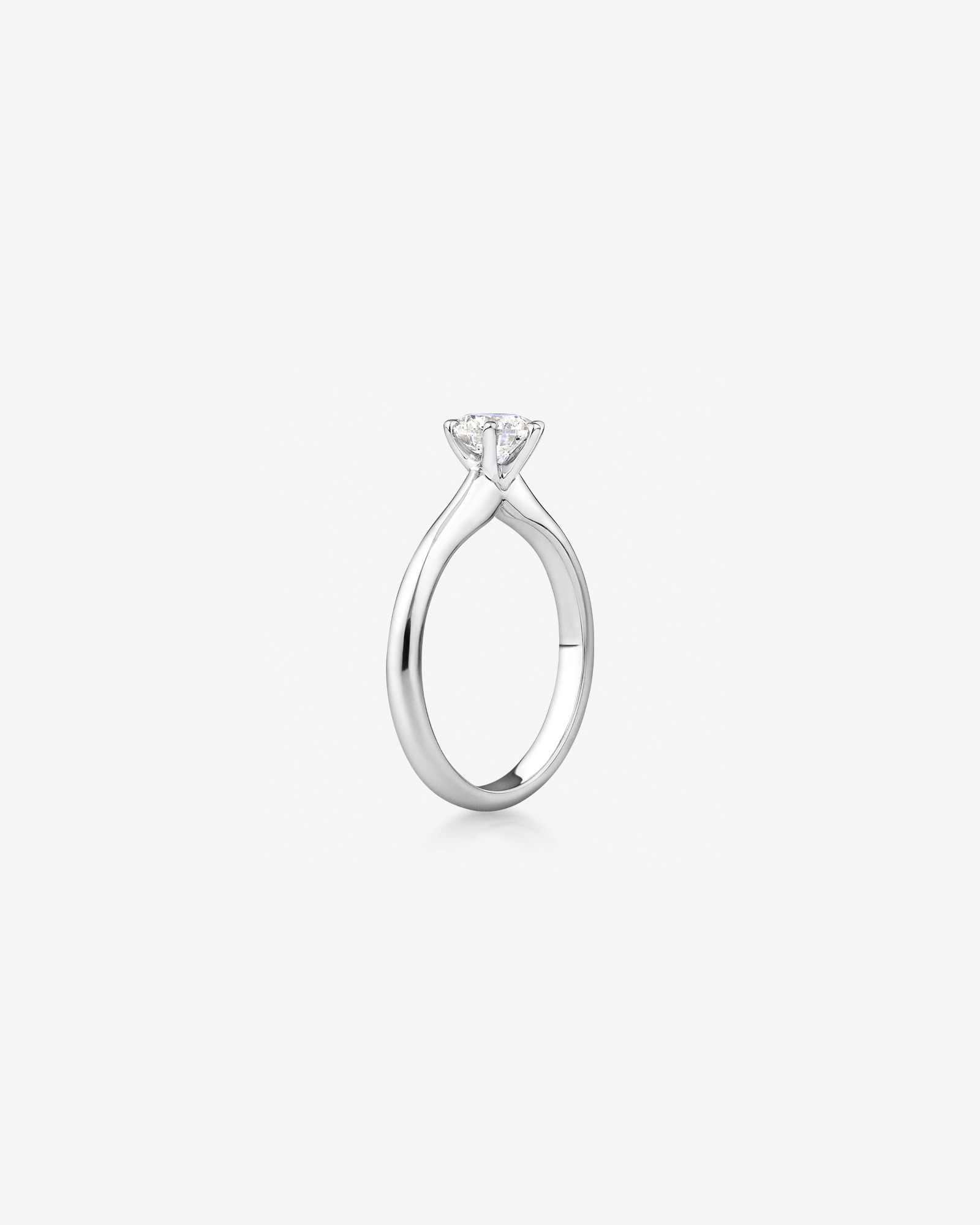 Certified Solitaire Engagement Ring with a 0.75 Carat TW Diamond in 18kt White Gold