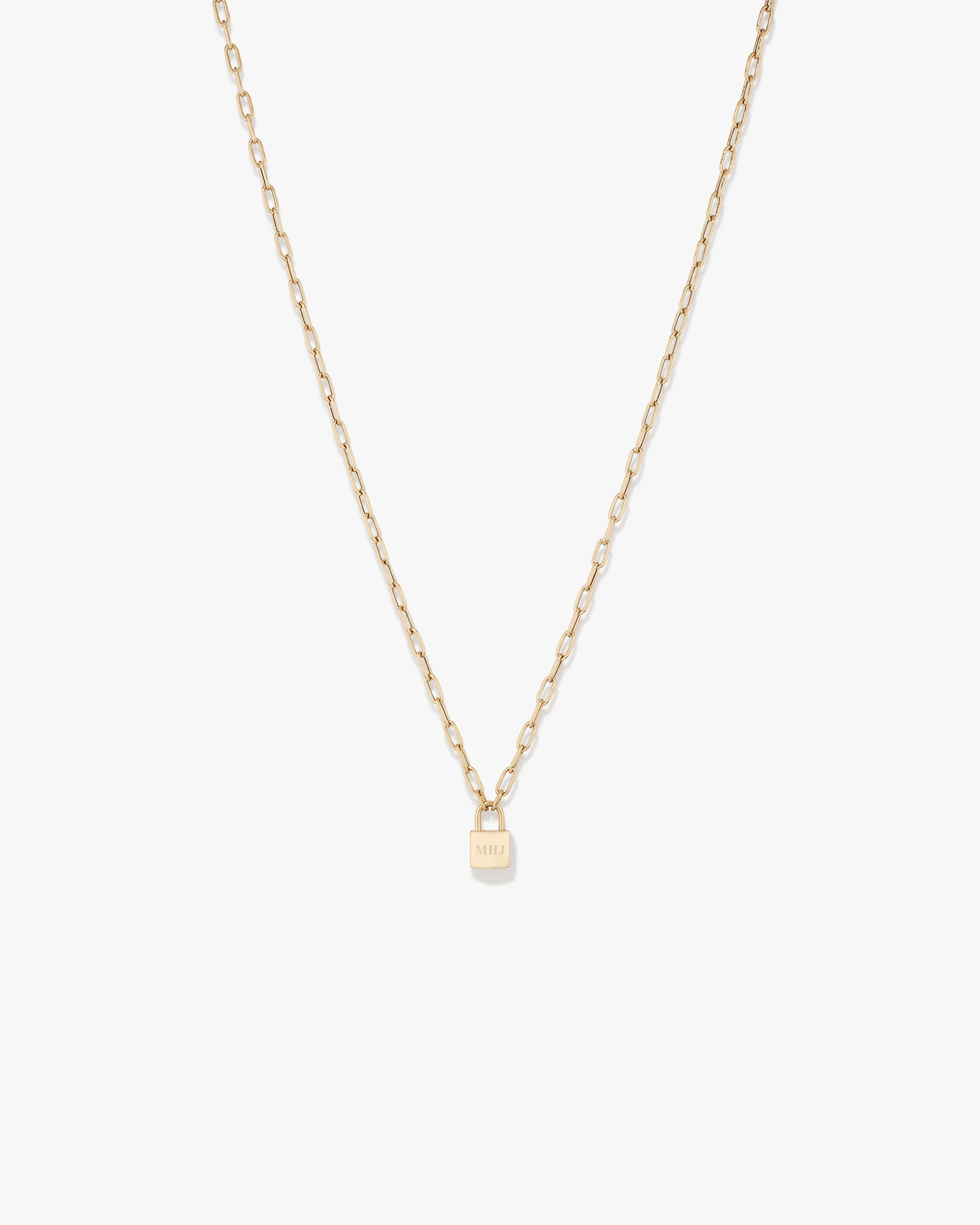Signature Lock Necklace in 10kt Yellow Gold