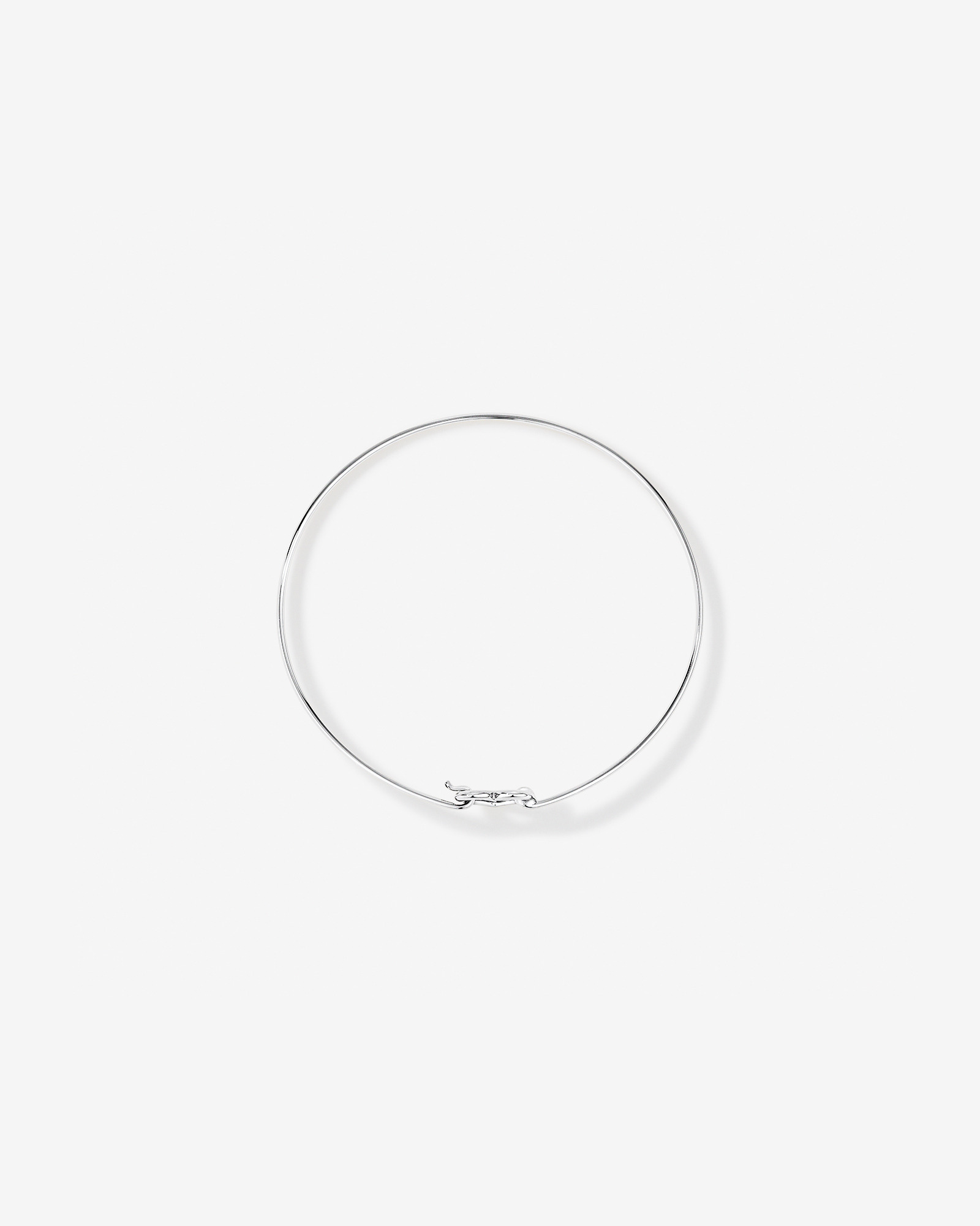 Bracelet Rigide Coeur Ouvert en Argent Sterling