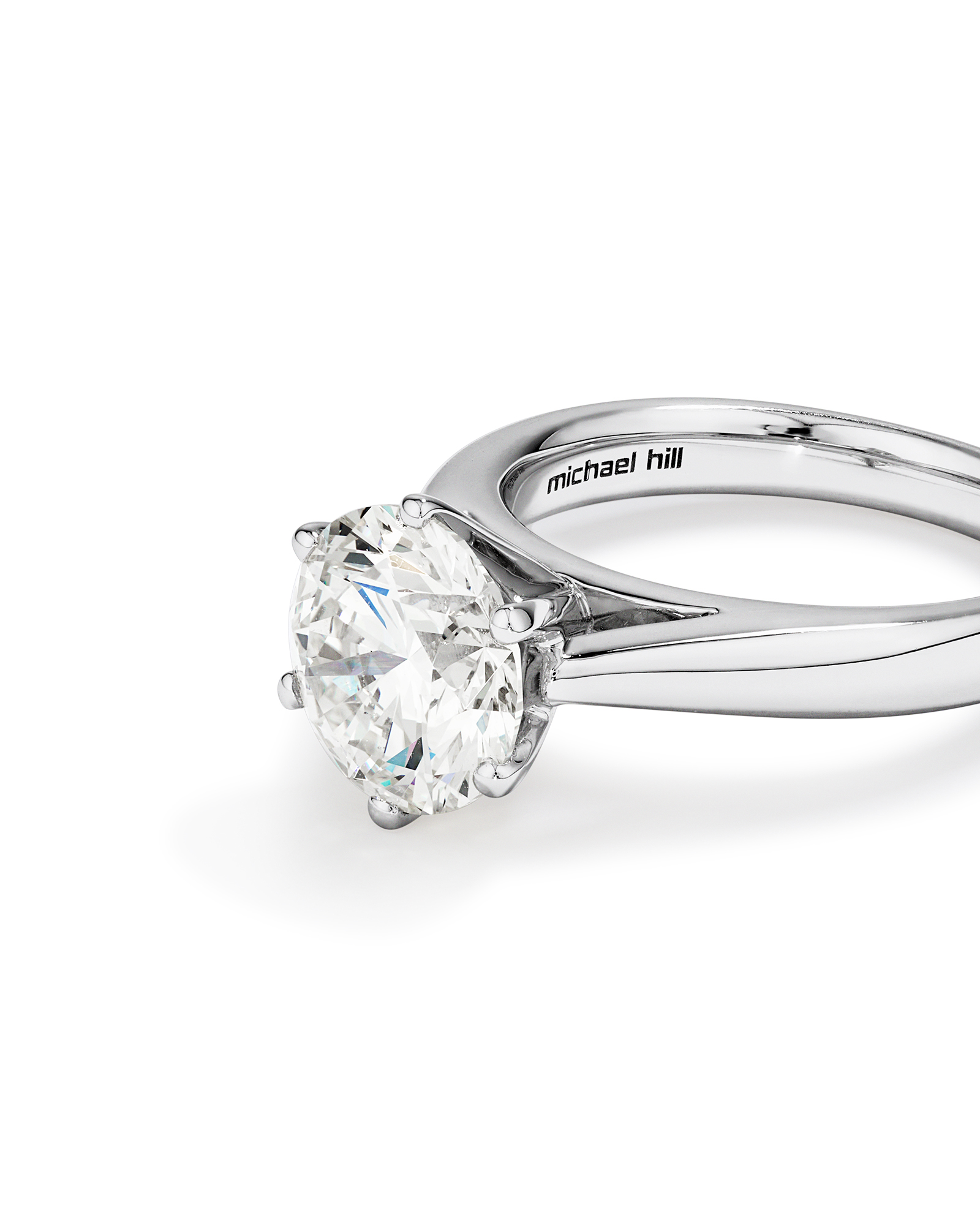 Certified Solitaire Engagement Ring with a Carat TW Diamond 14kt White Gold
