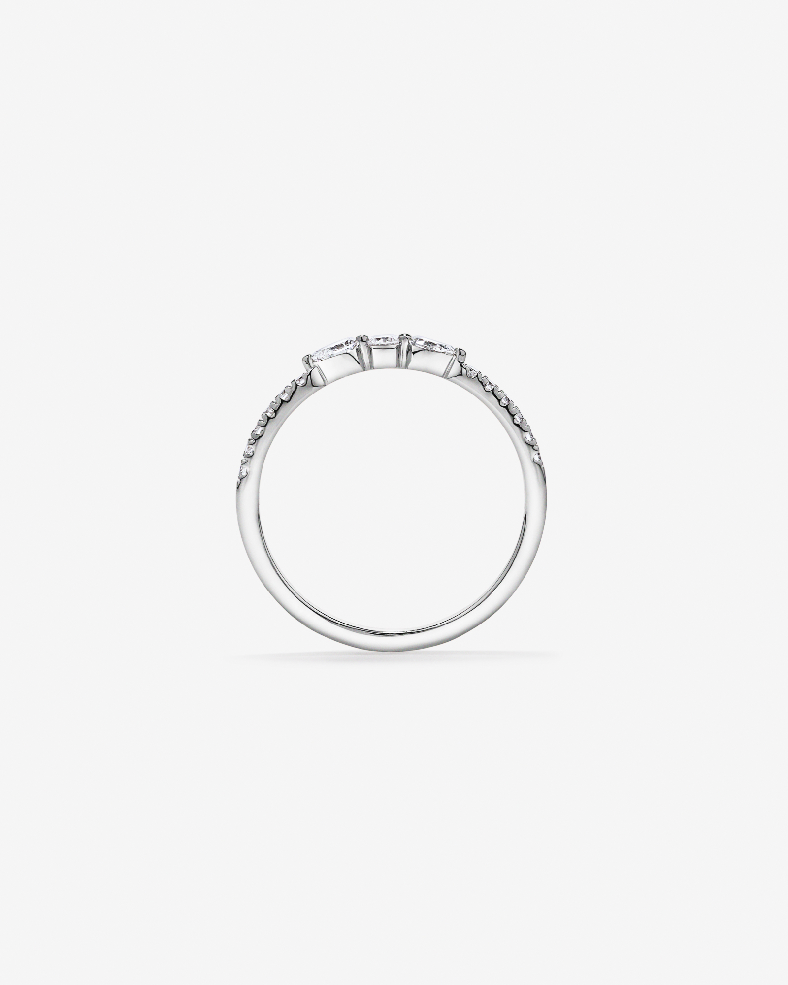 0.23TW Pear and Round Brilliant Diamond Wedding Ring 14kt Gold