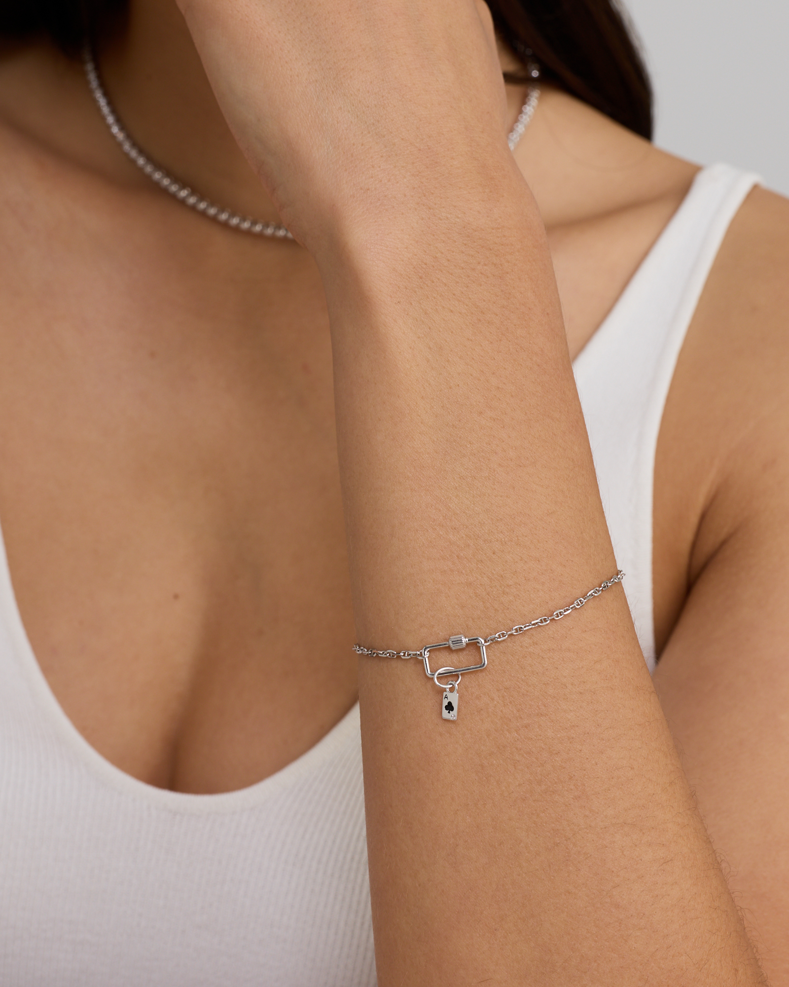 18cm (7") Micro Mariner Open Bracelet in Sterling Silver