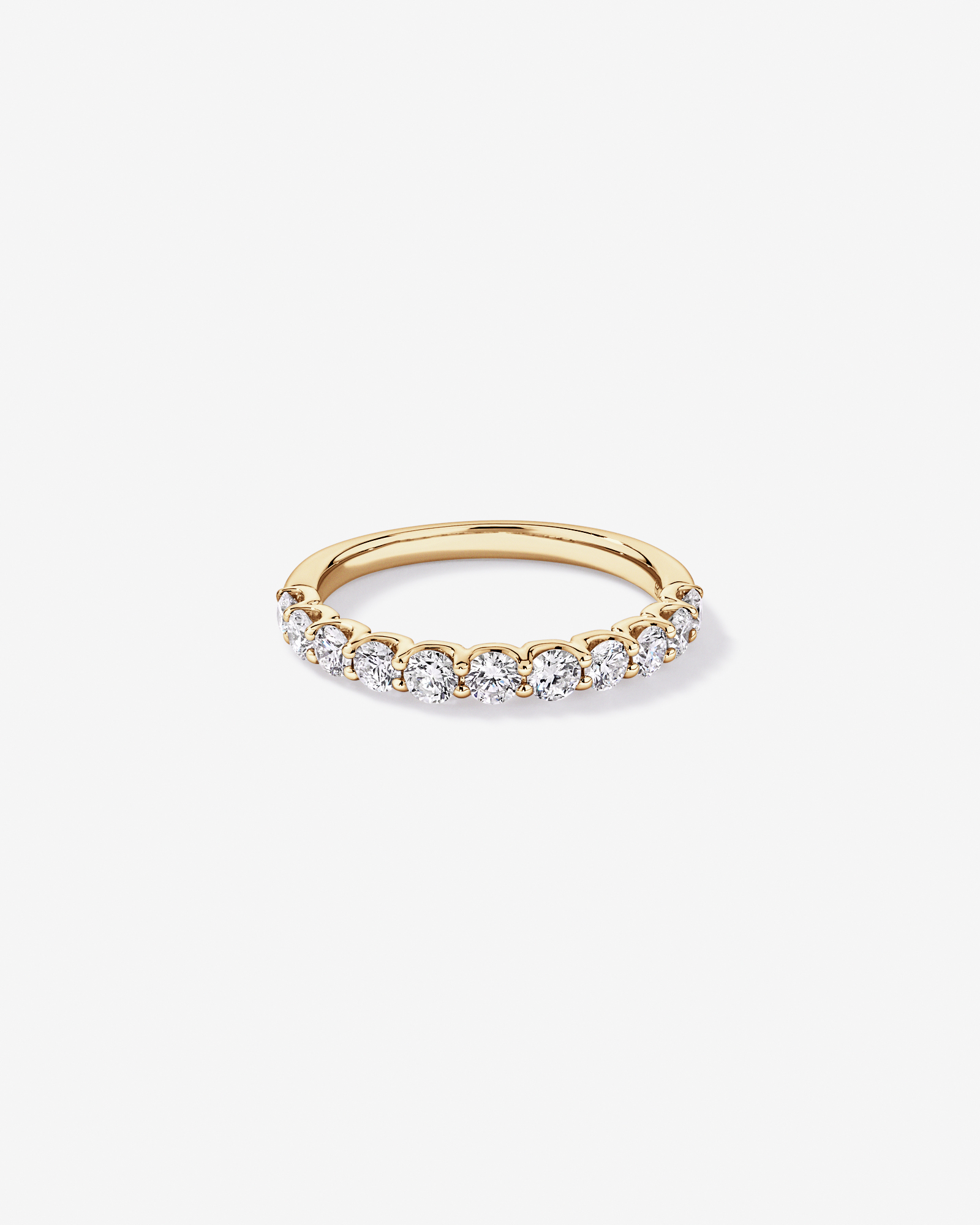 0.83TW Round Brilliant Laboratory-Grown Diamond Wedding Band in 14kt Yellow Gold
