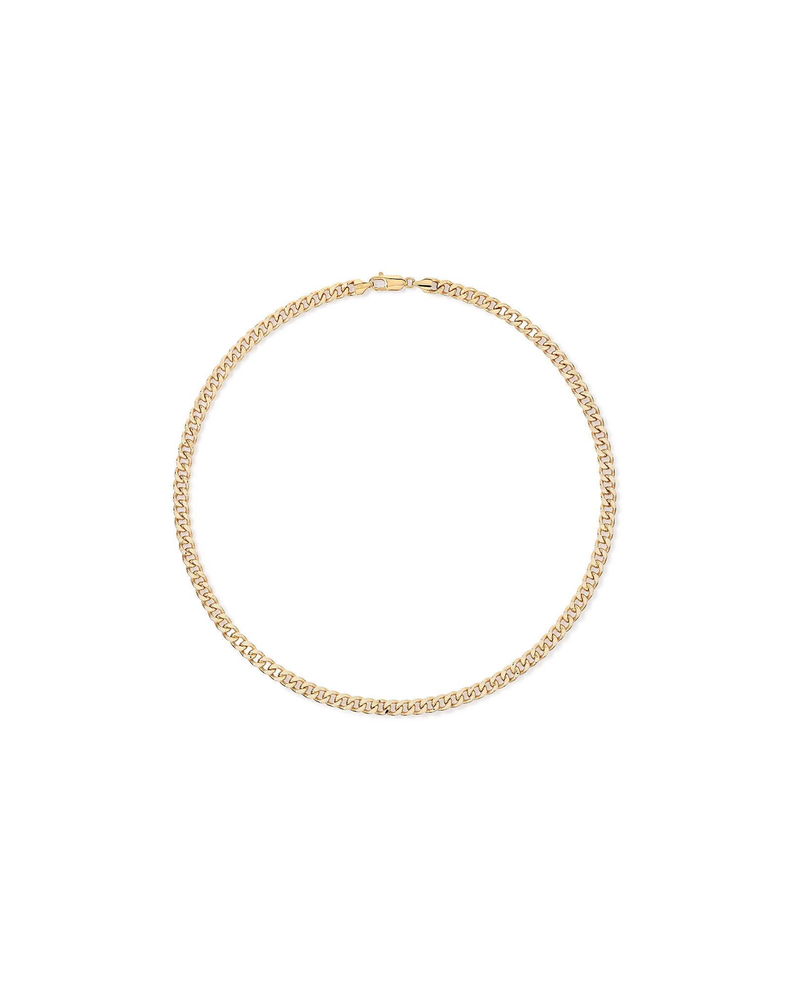 55cm (22") 6.8mm Width Semi Solid Diamond Cut Curb Chain in 10kt Gold