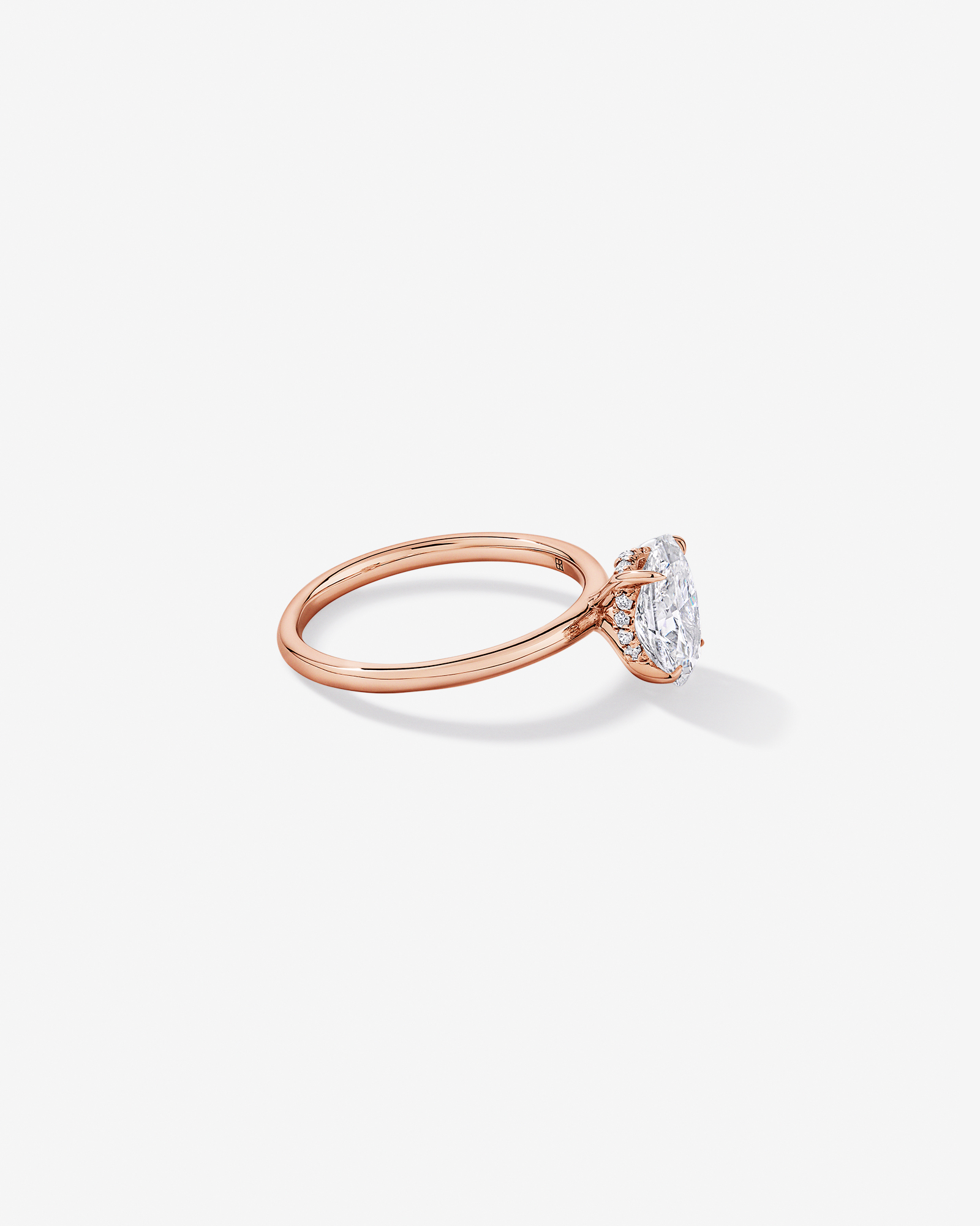 1.57TW Oval Laboratory-Grown Diamond Solitaire Ring 14kt Rose Gold