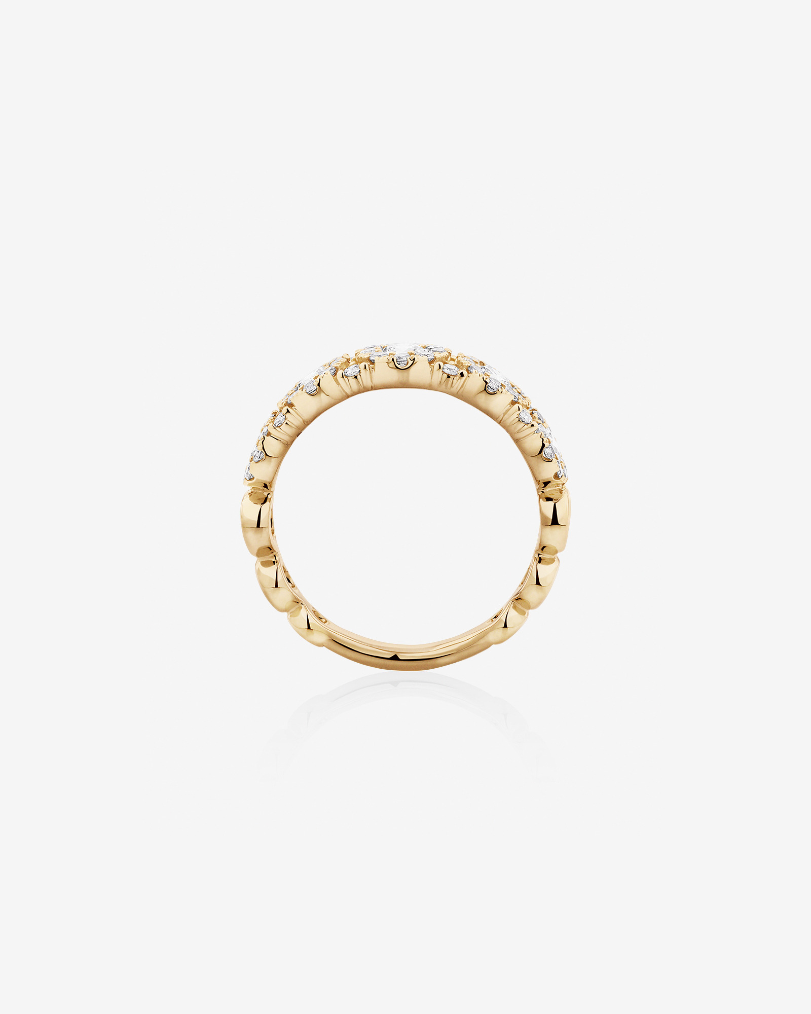 Bubble Ring with 1.00 Carat TW Diamonds in 10kt Yellow Gold