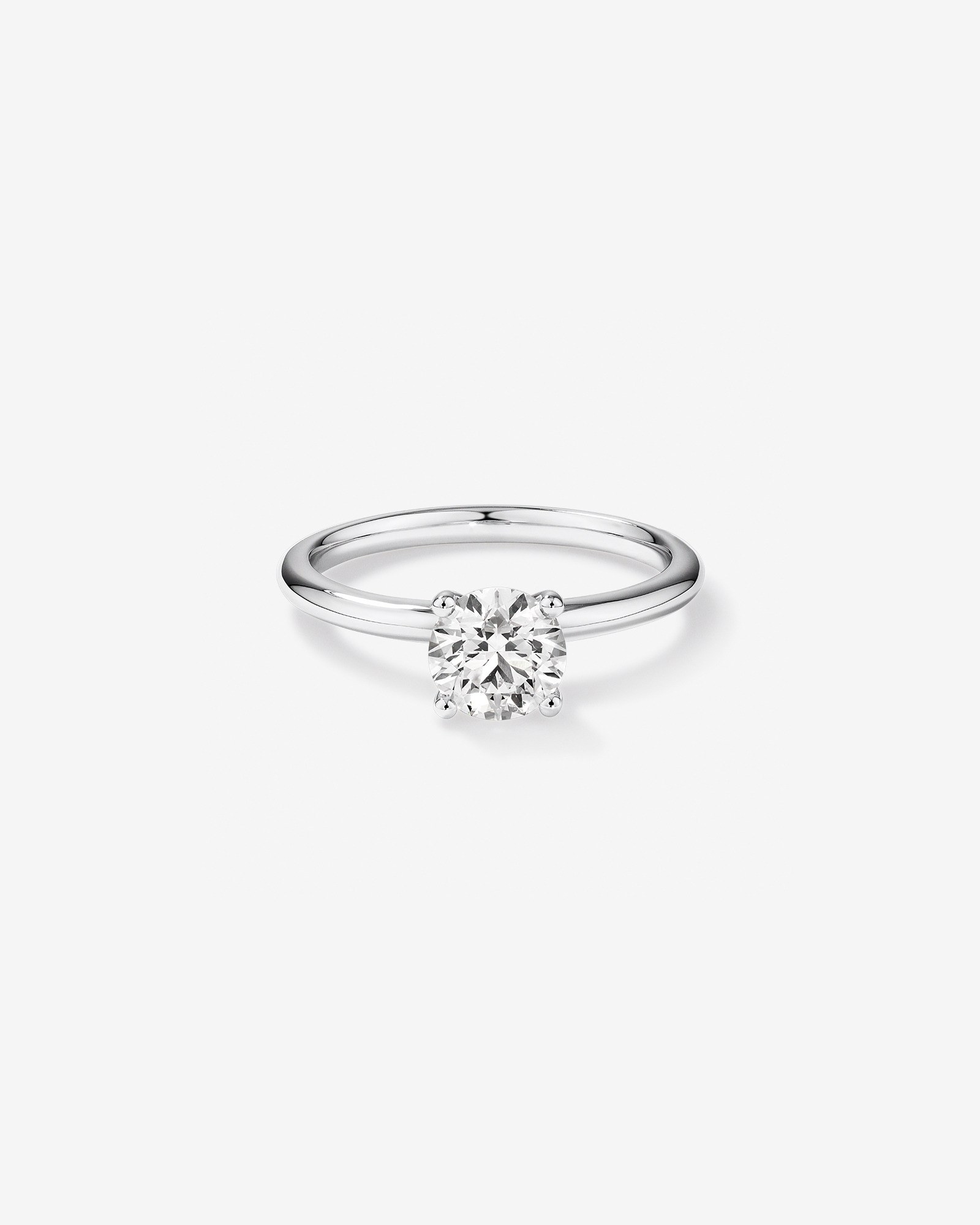 Carat TW Round Brilliant Laboratory-Grown Diamond Solitaire Engagement Ring in 14kt Gold
