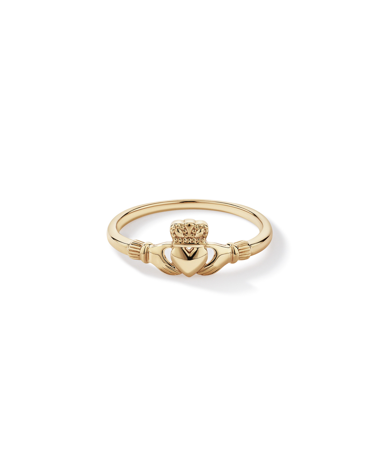 Petite Claddagh Ring 10kt Yellow Gold